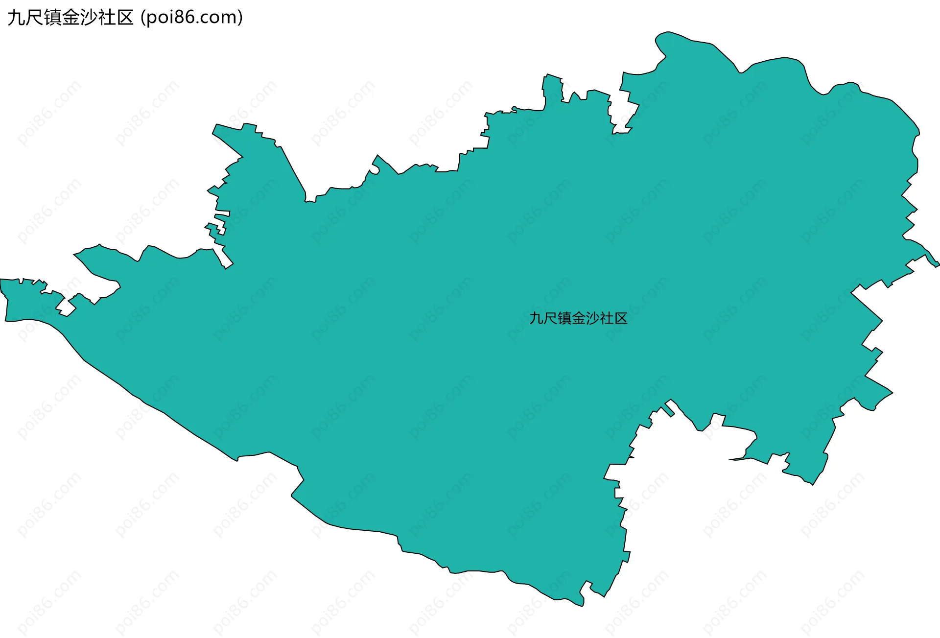 九尺镇金沙社区边界地图