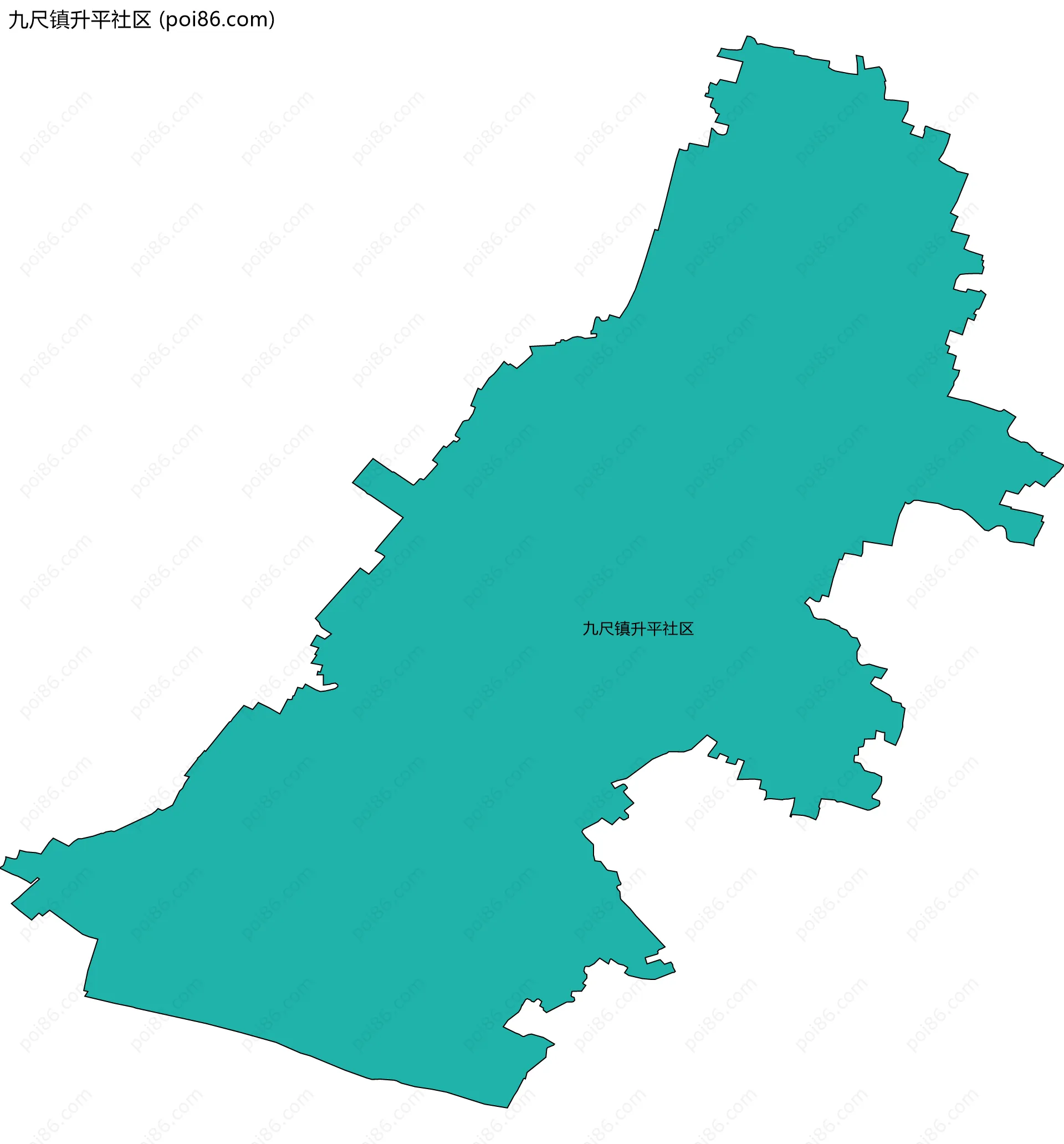 九尺镇升平社区边界地图