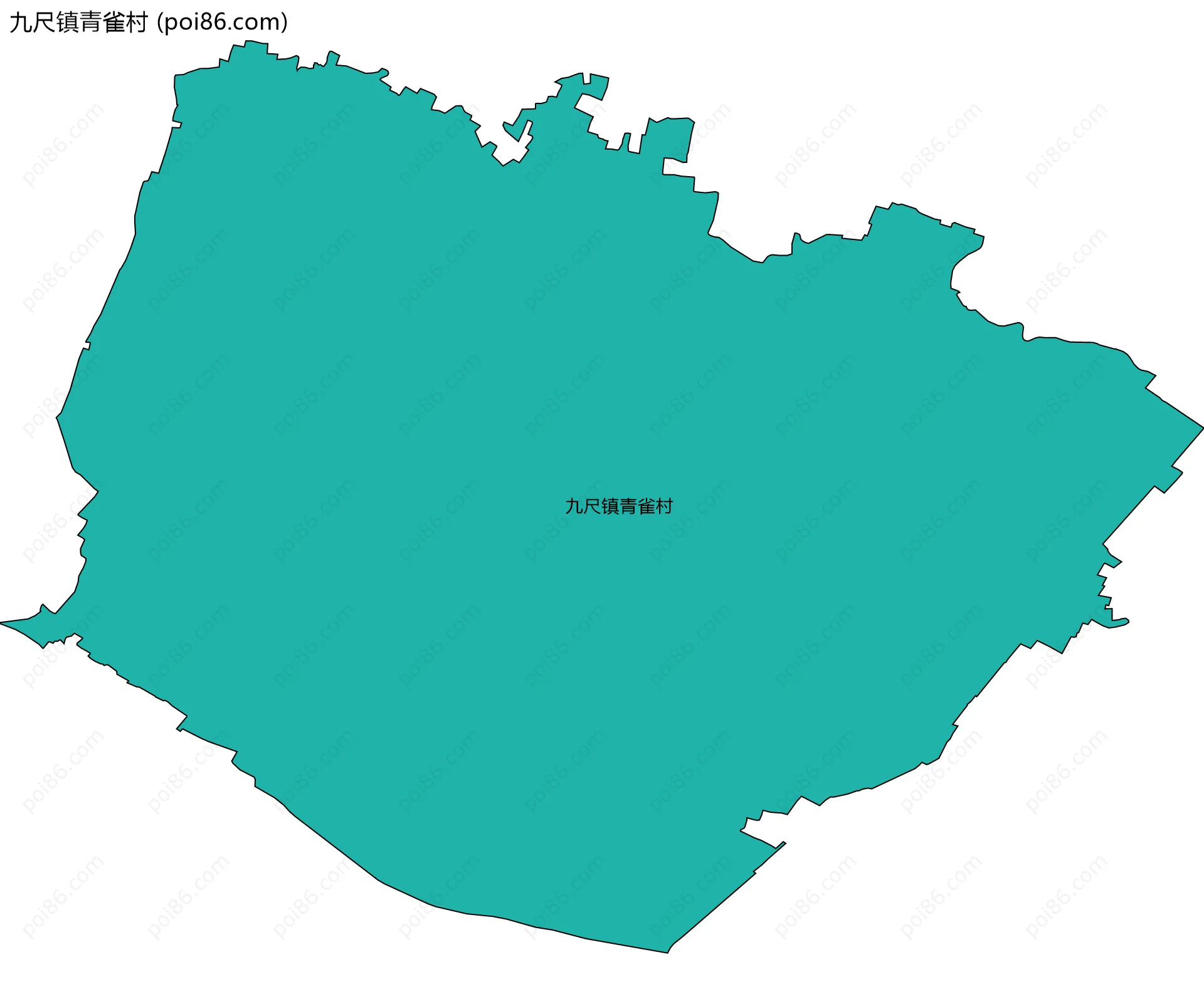 九尺镇青雀村边界地图