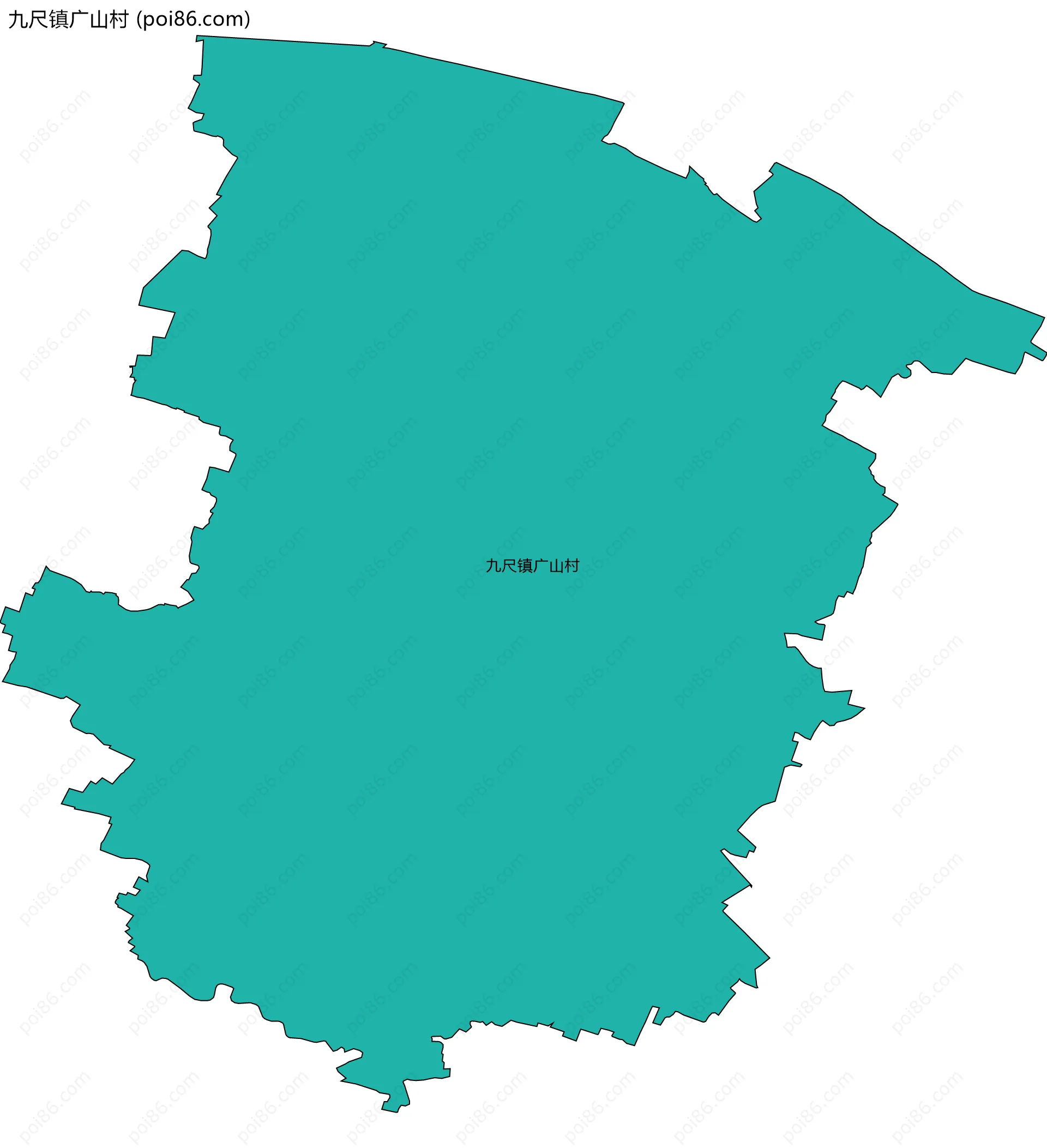 九尺镇广山村边界地图