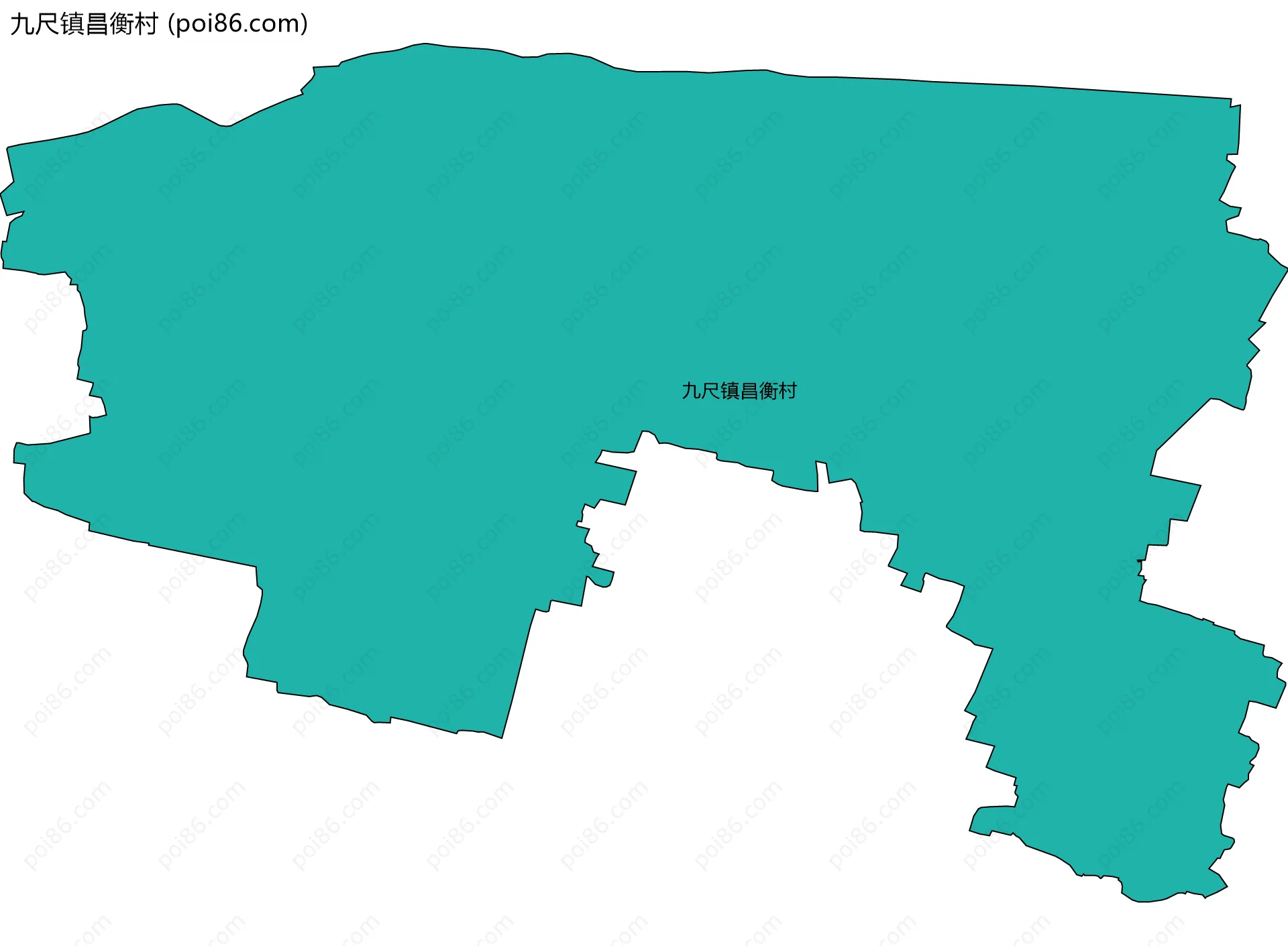 九尺镇昌衡村边界地图
