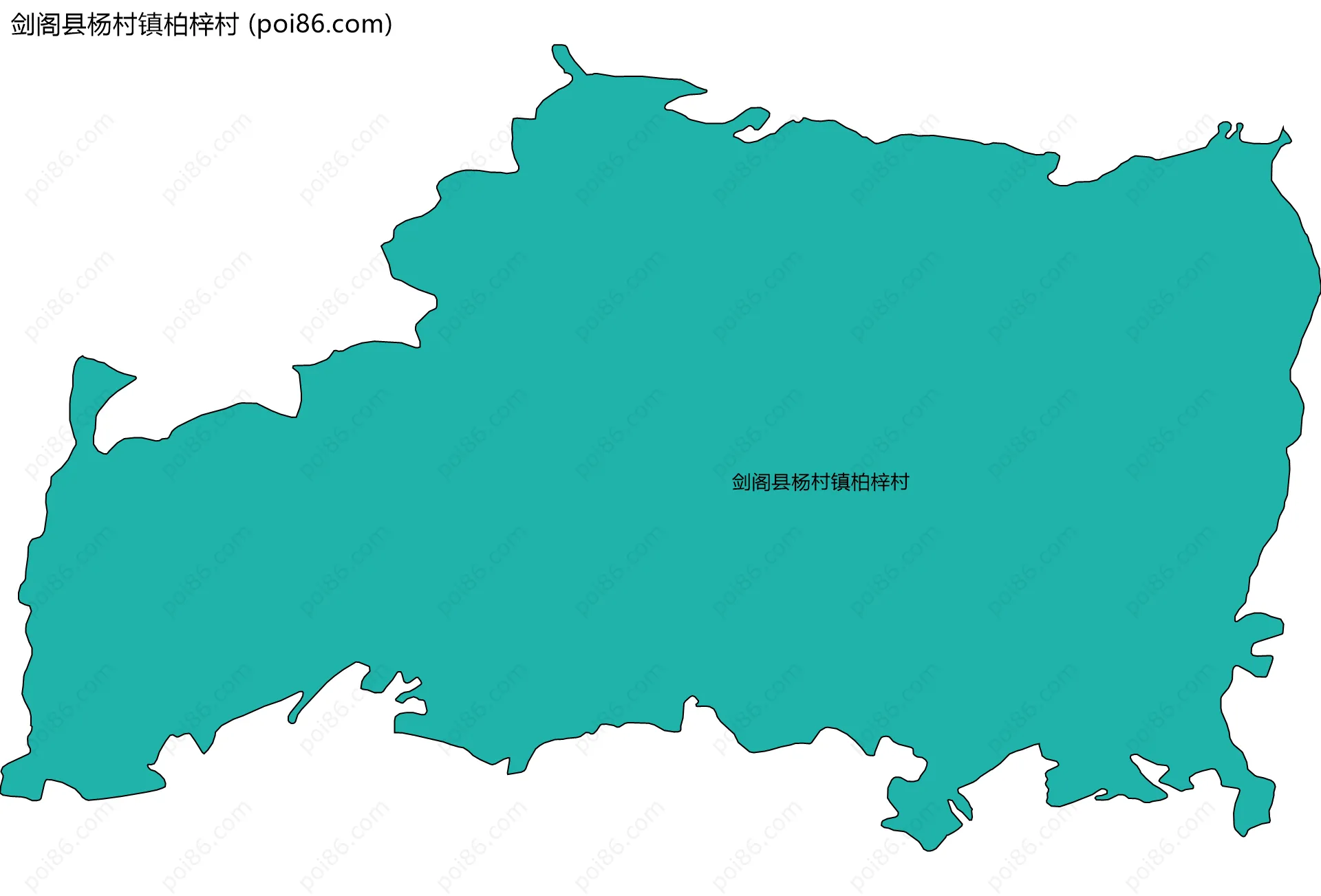 剑阁县杨村镇柏梓村边界地图