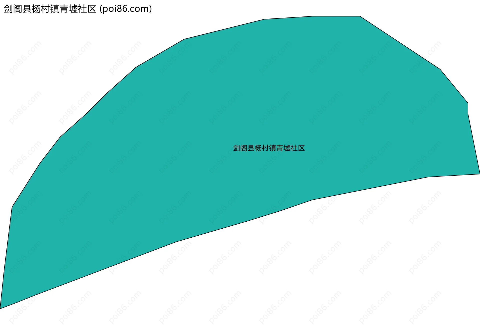 剑阁县杨村镇青墟社区边界地图