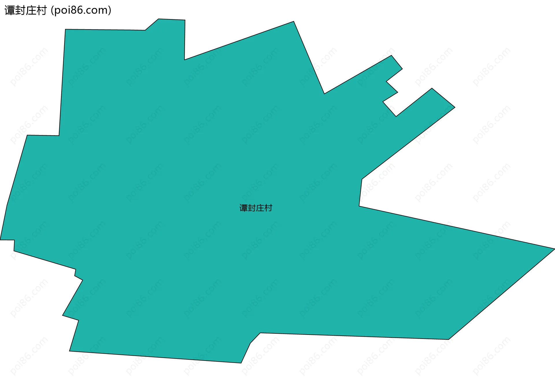 谭封庄村边界地图