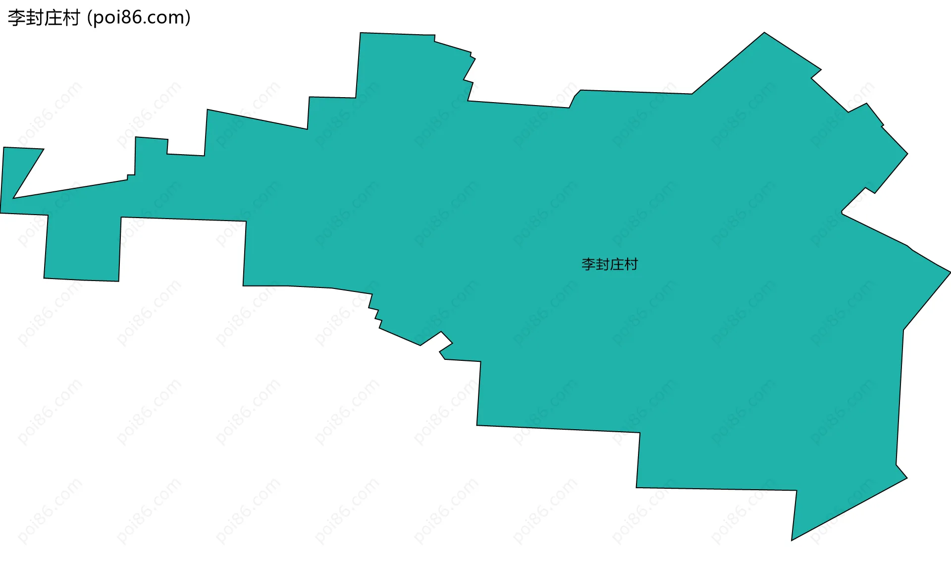 李封庄村边界地图