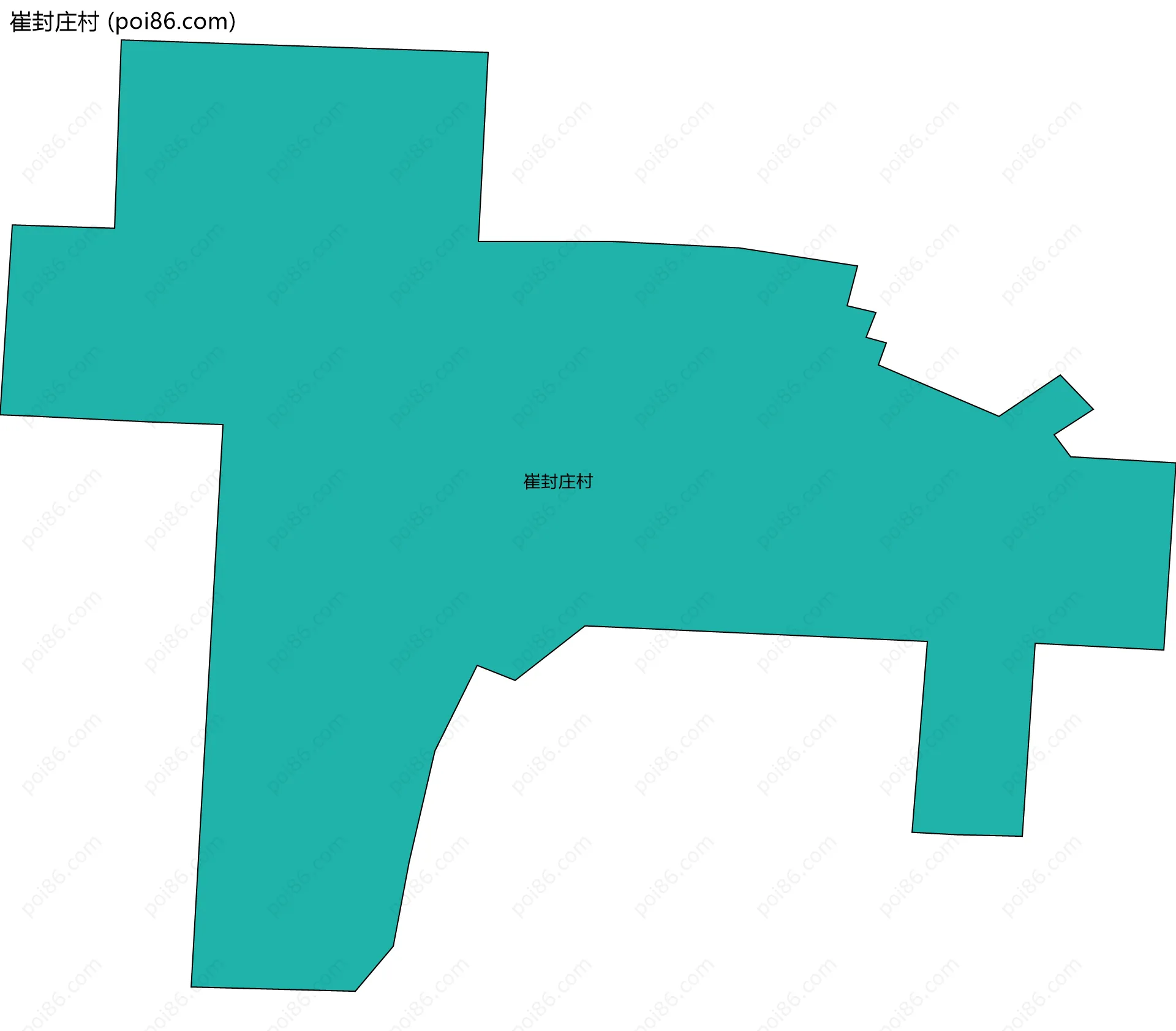 崔封庄村边界地图