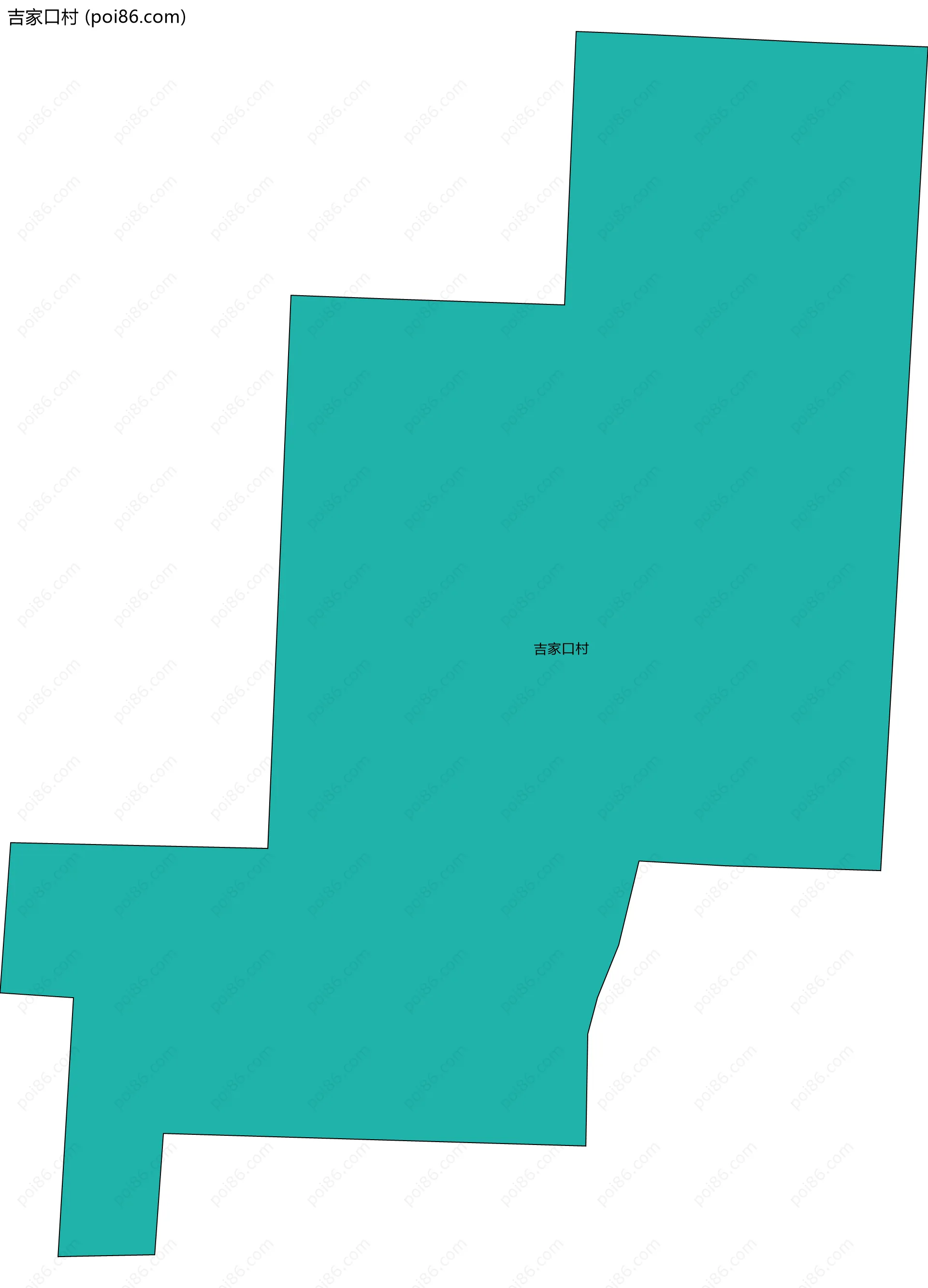 吉家口村边界地图