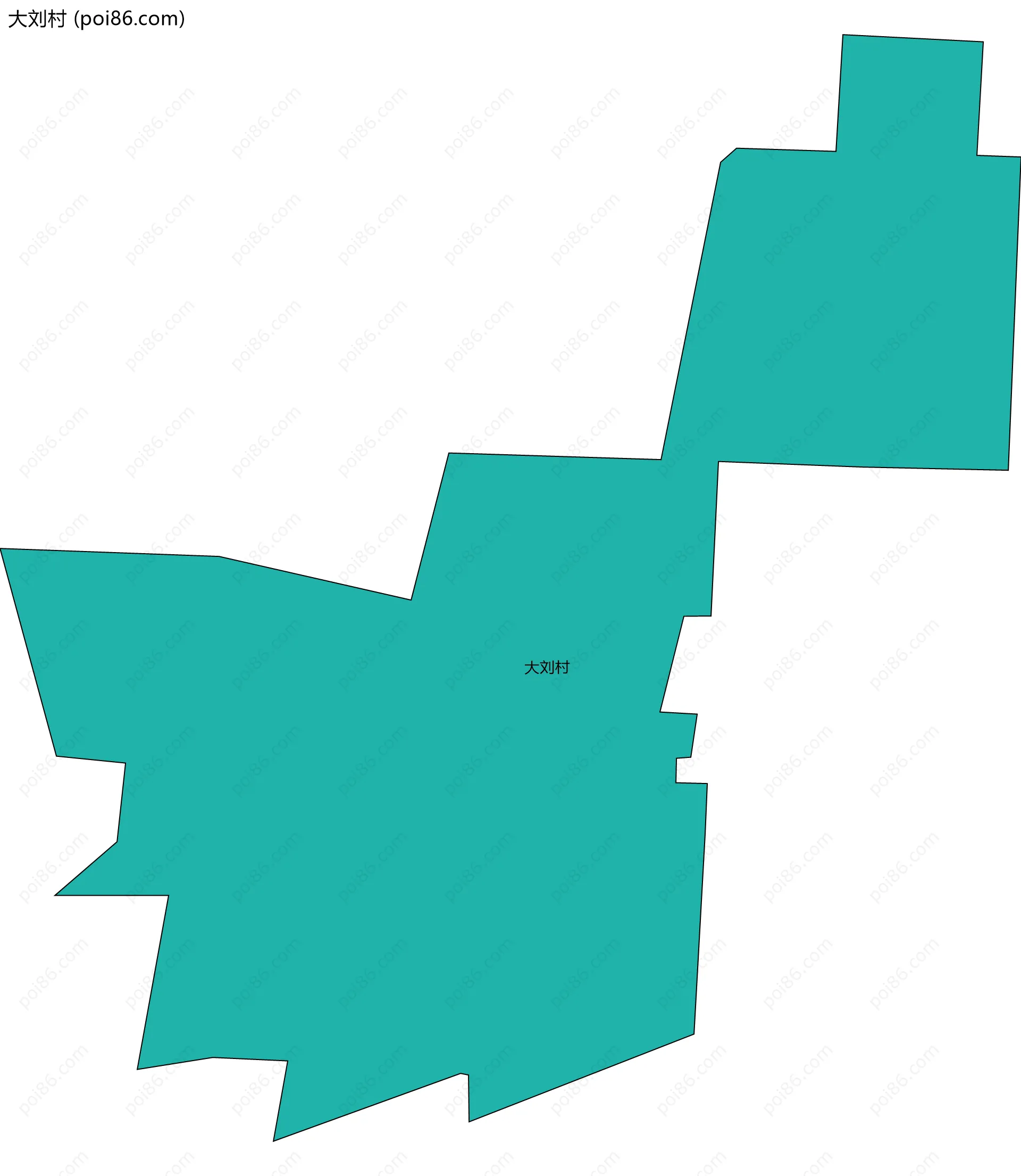 大刘村边界地图
