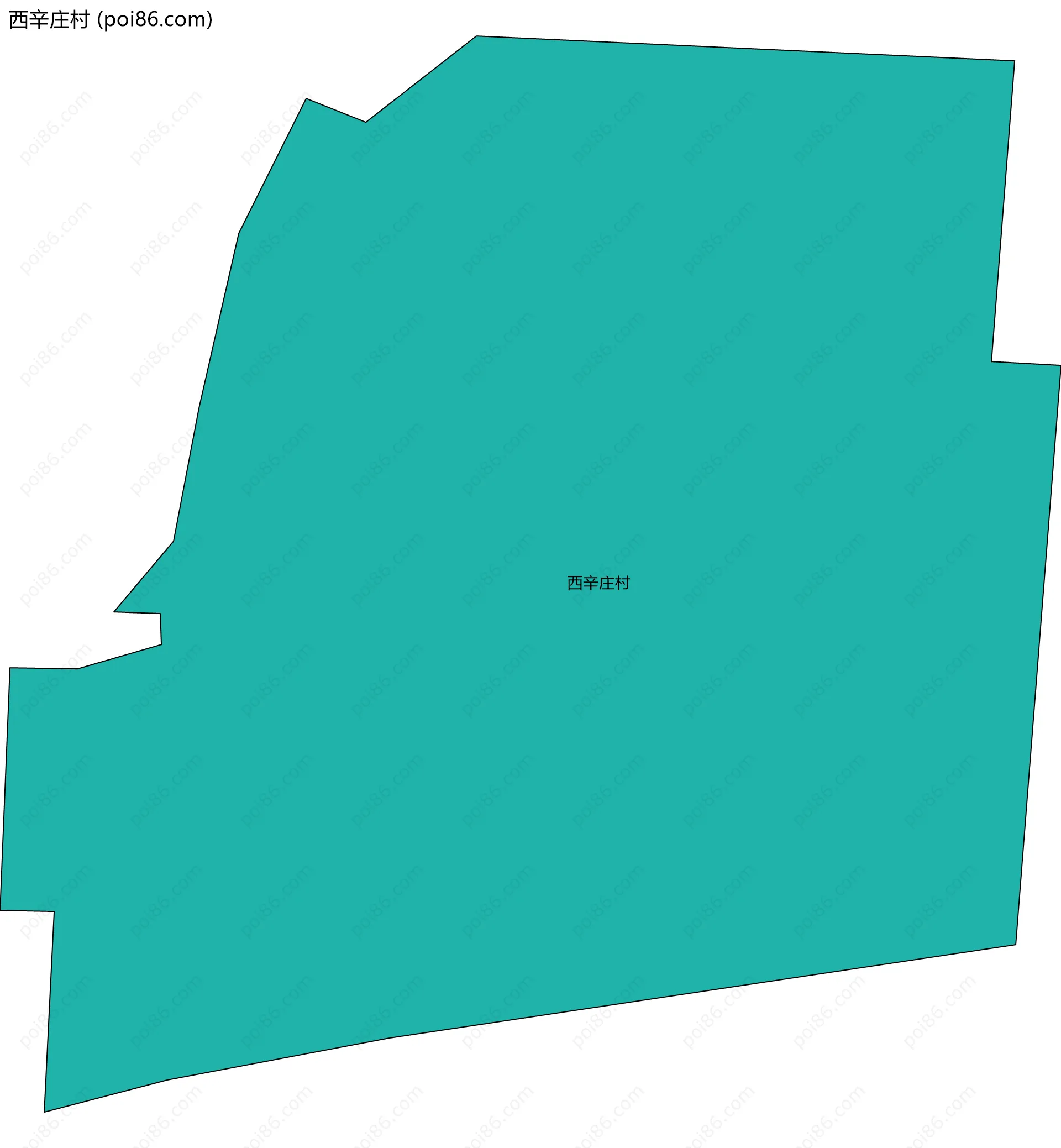 西辛庄村边界地图