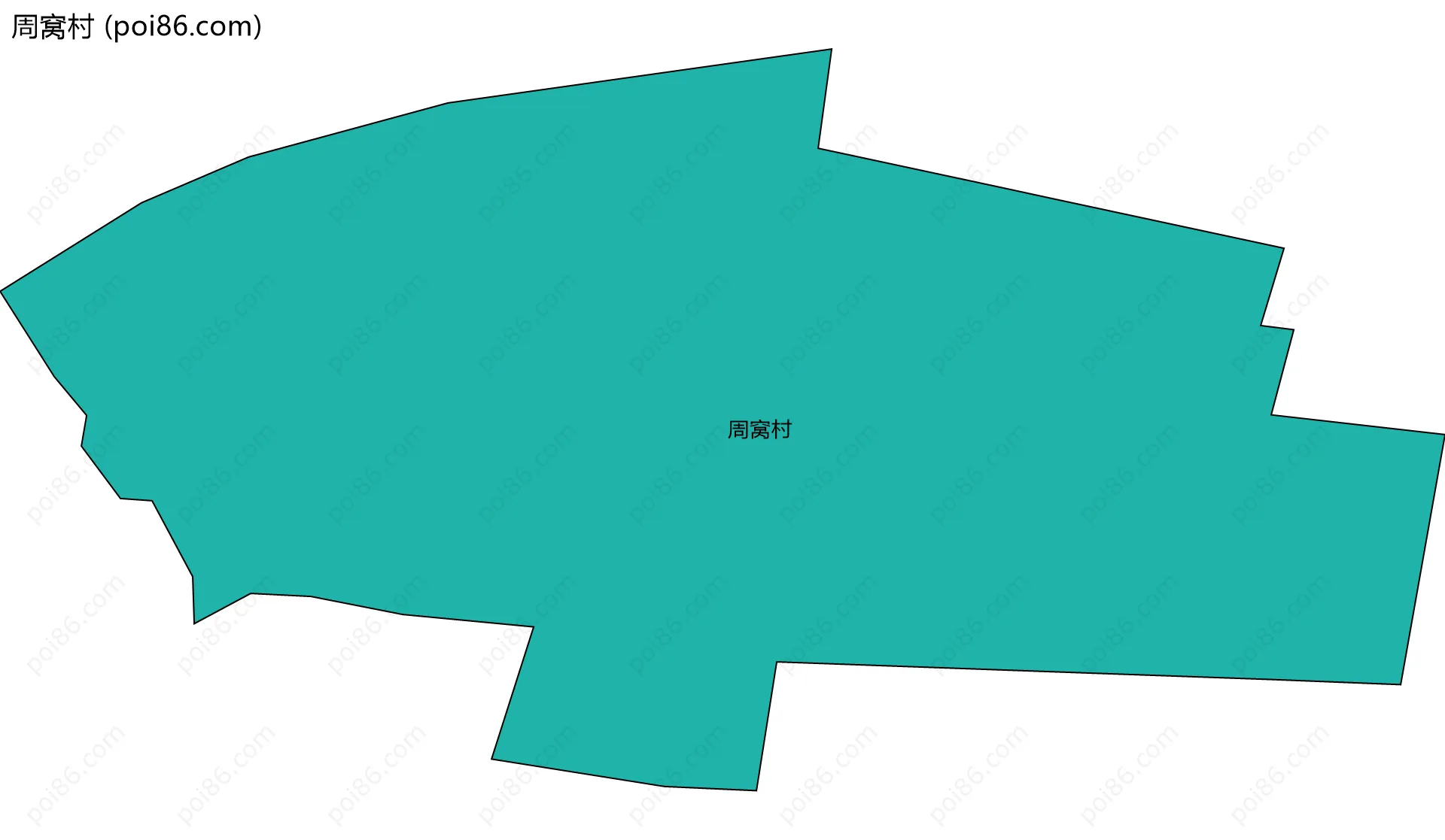 周窝村边界地图