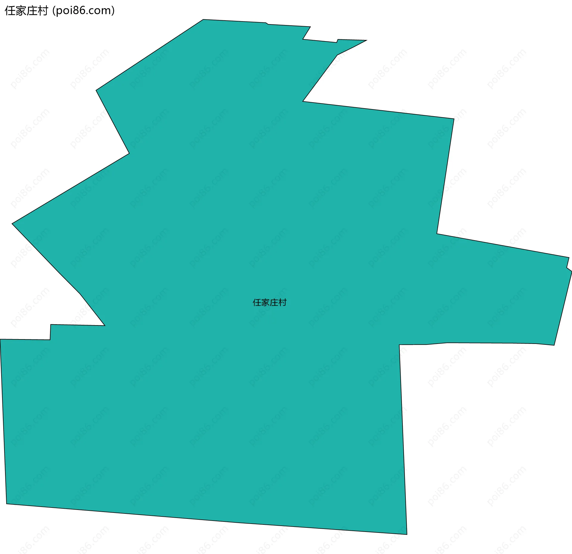 任家庄村边界地图
