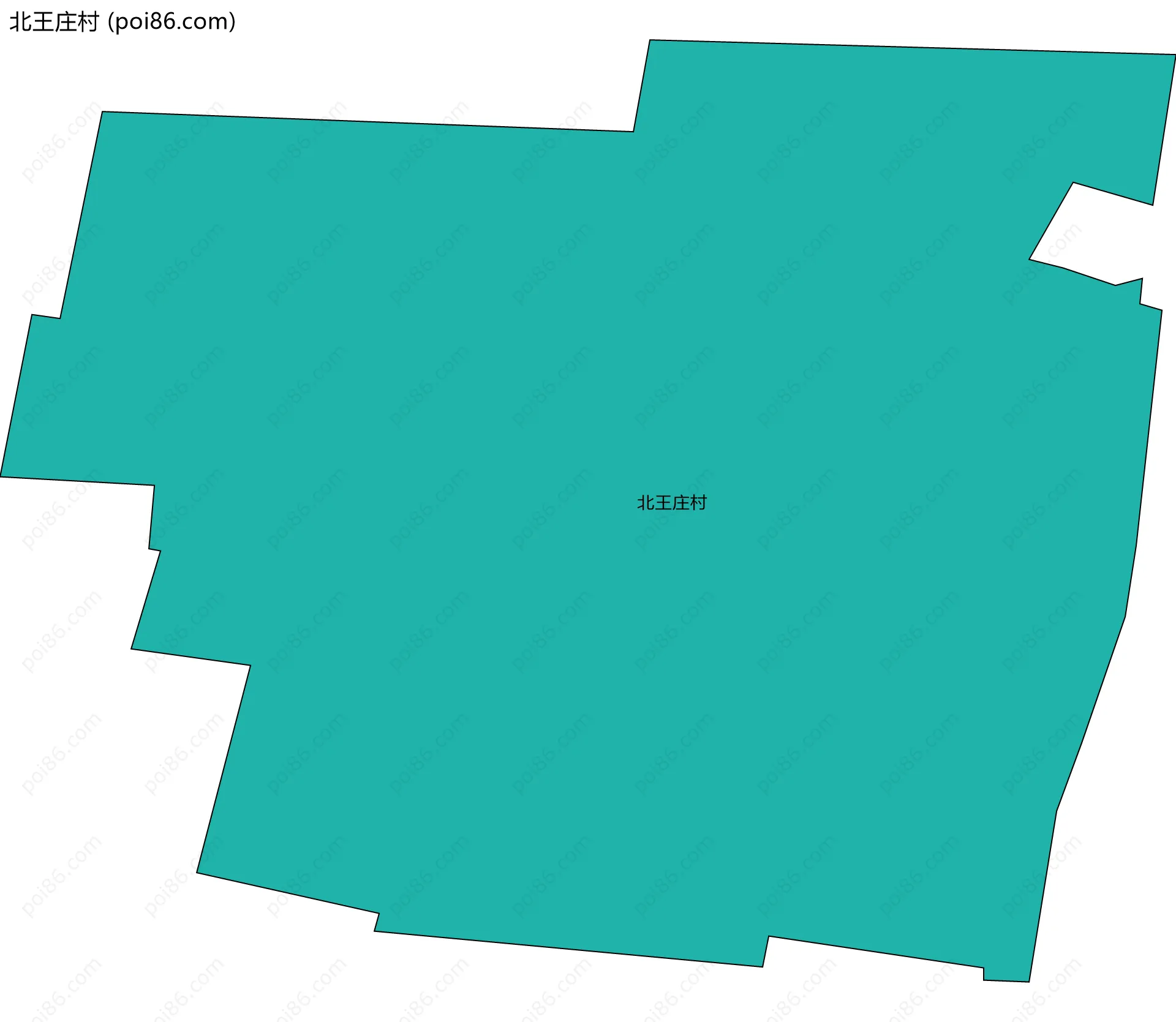 北王庄村边界地图