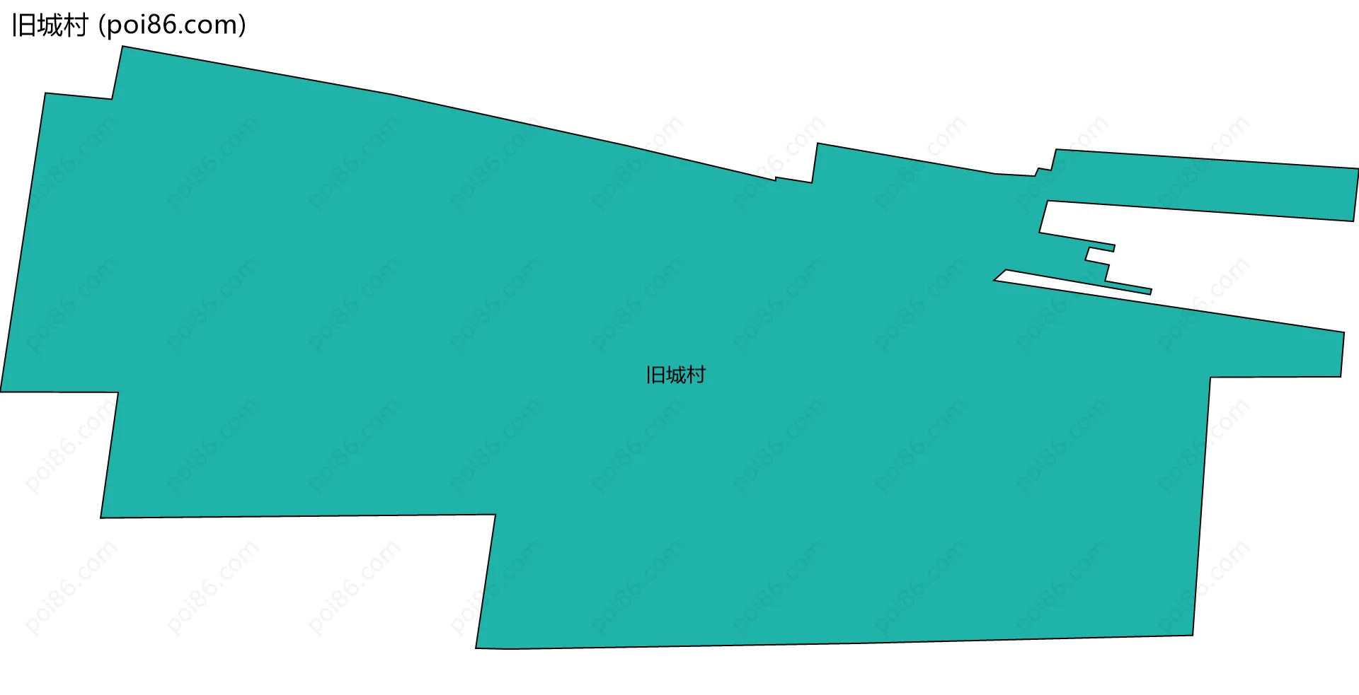 旧城村边界地图