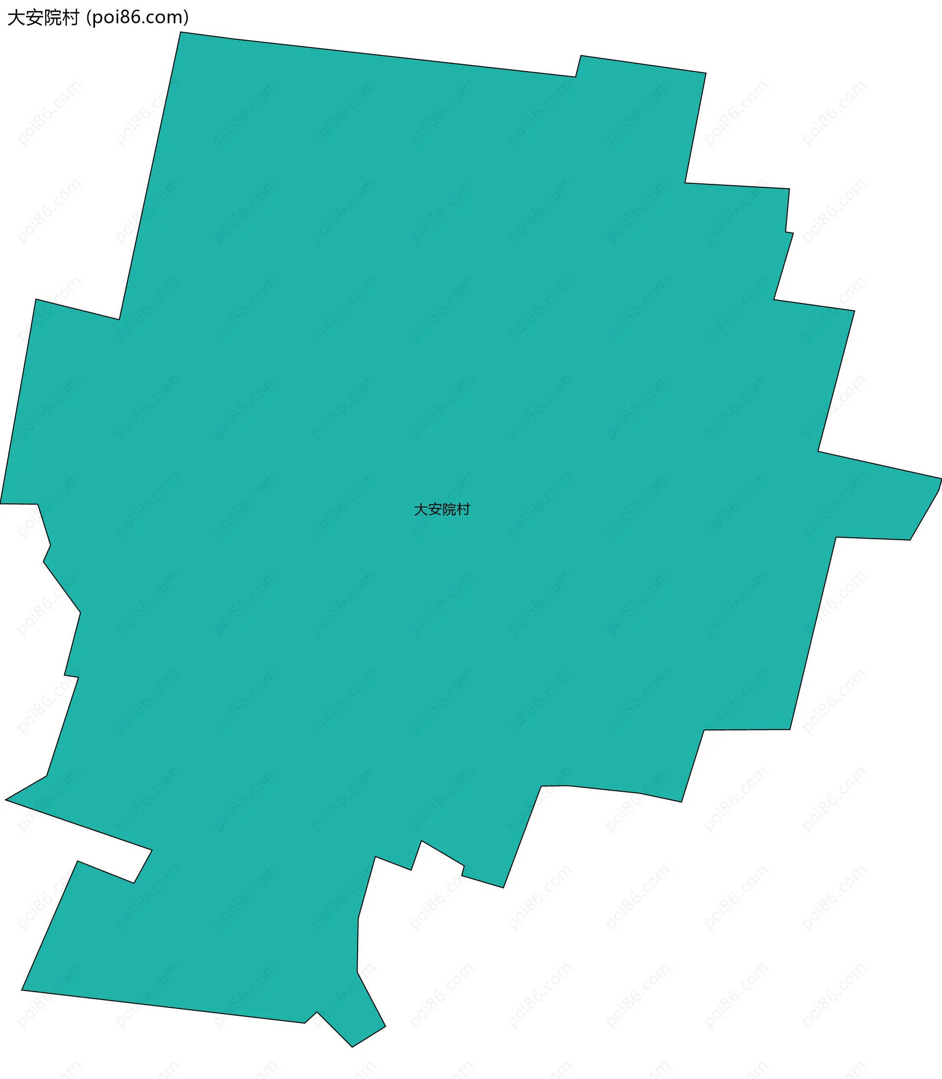 大安院村边界地图