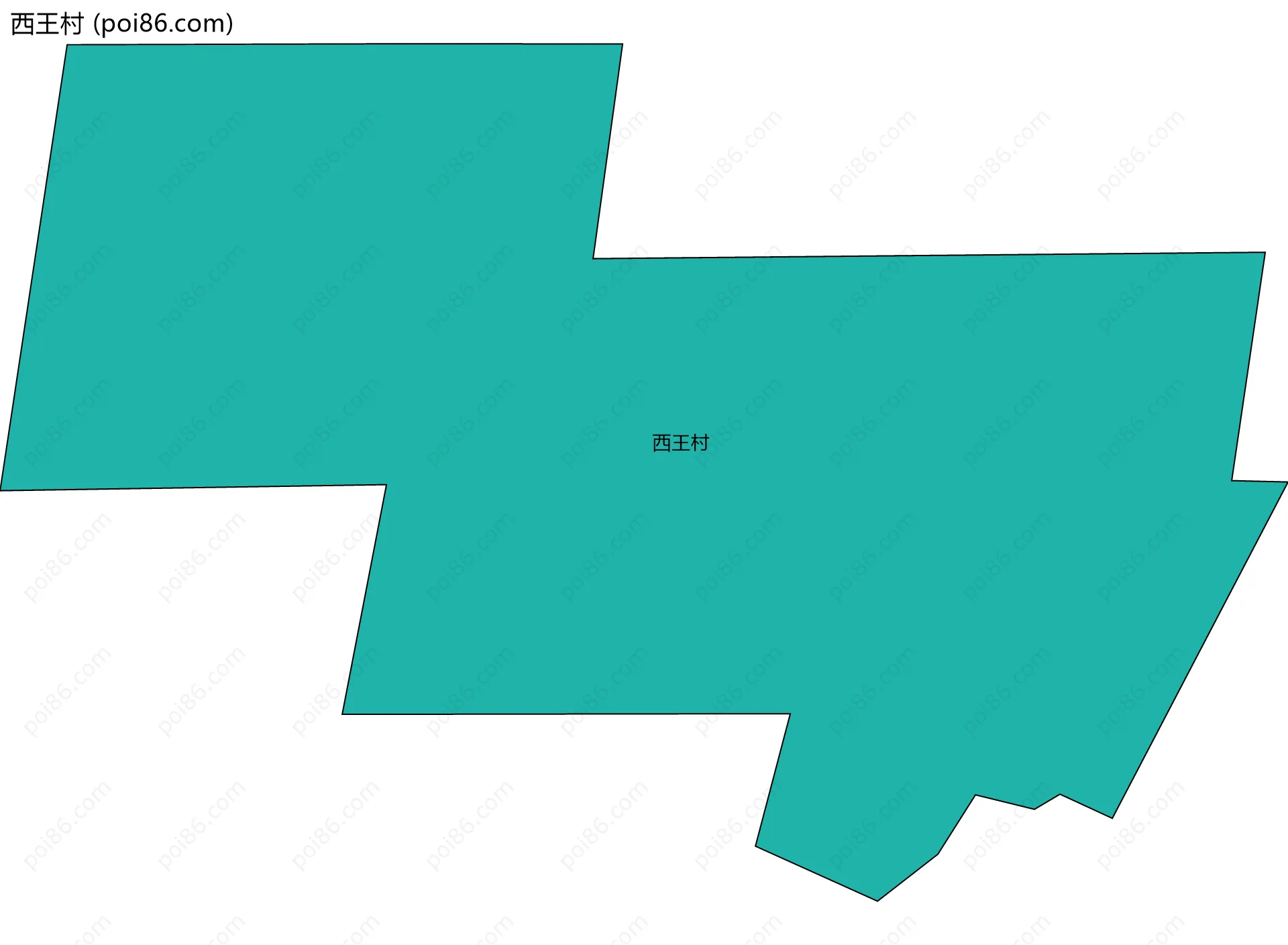 西王村边界地图