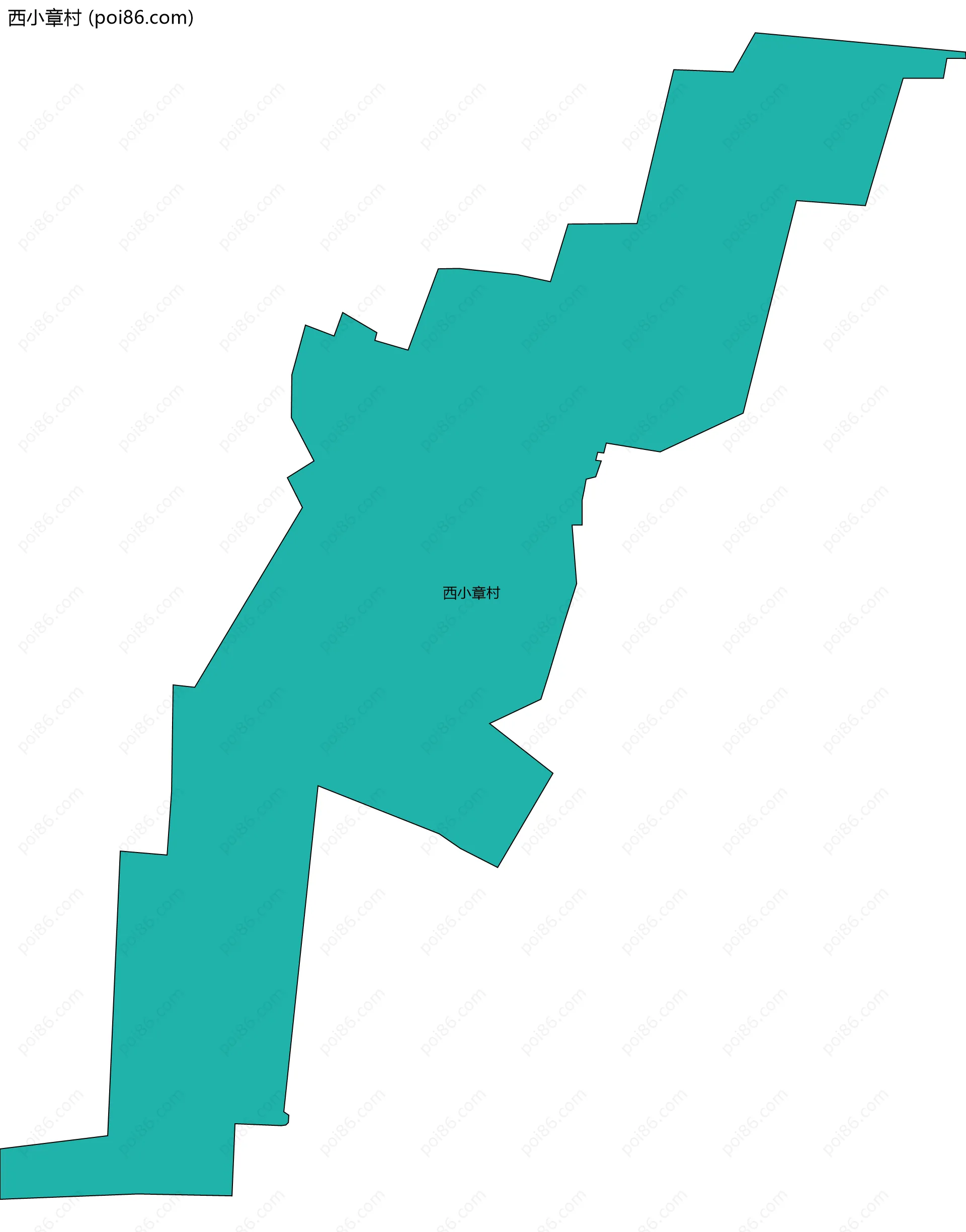 西小章村边界地图