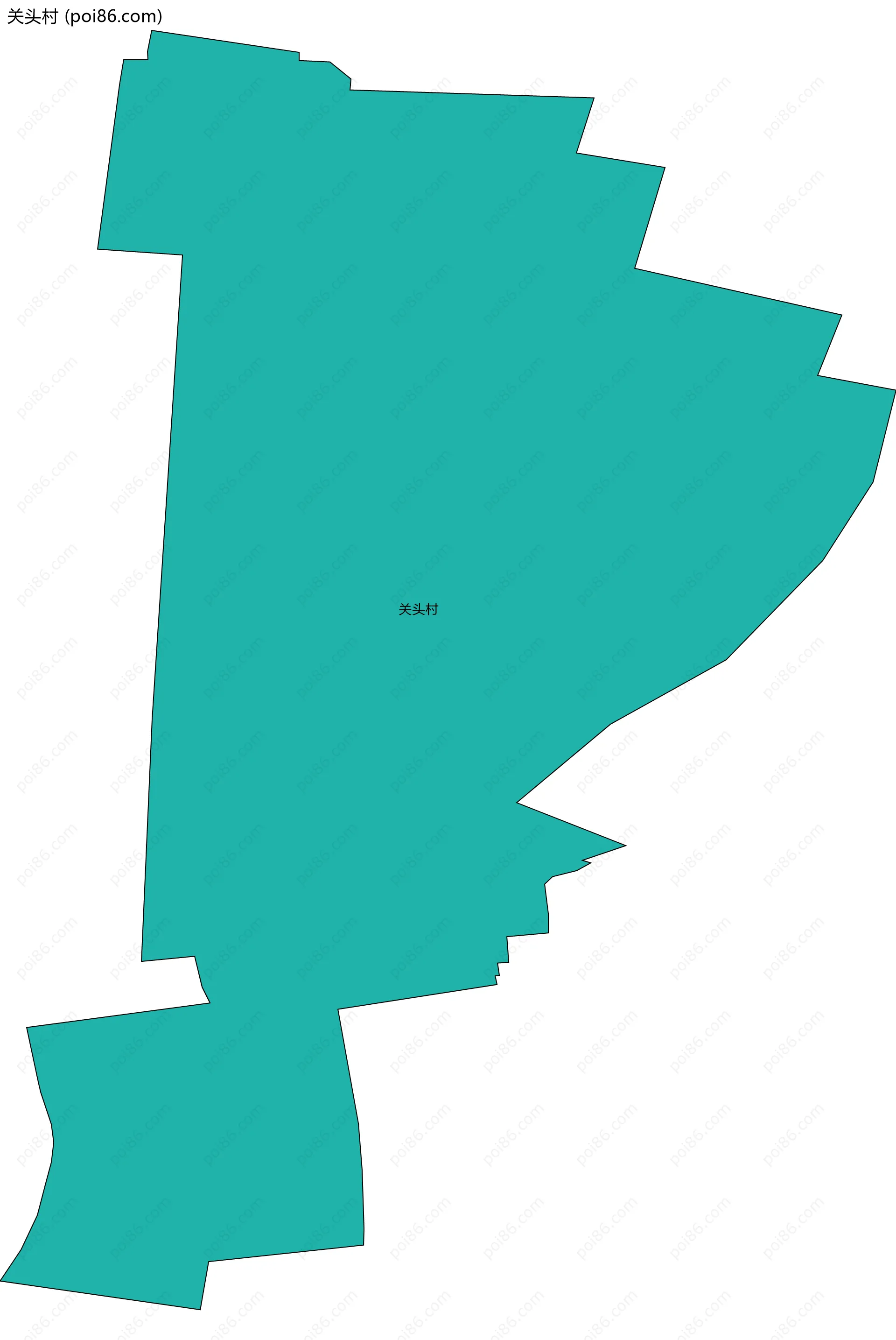 关头村边界地图