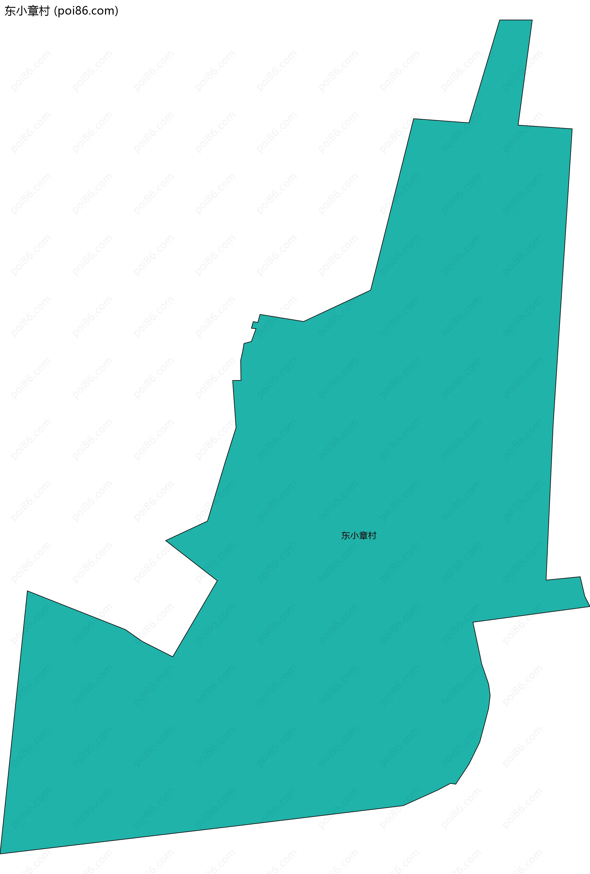 东小章村边界地图