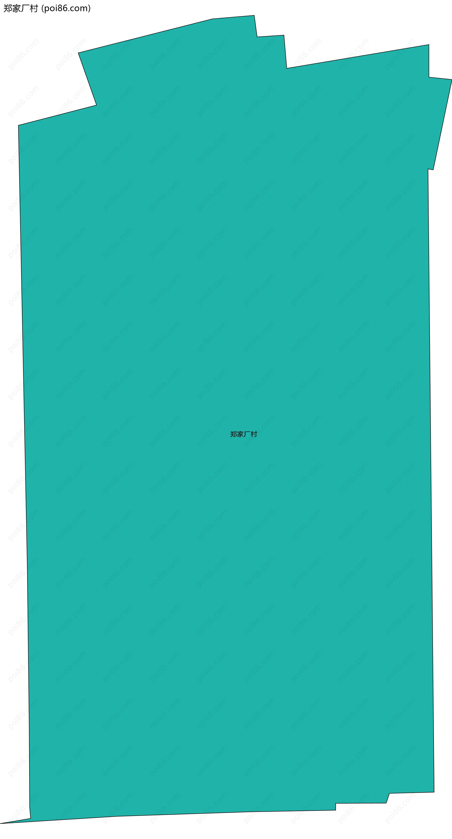 郑家厂村边界地图