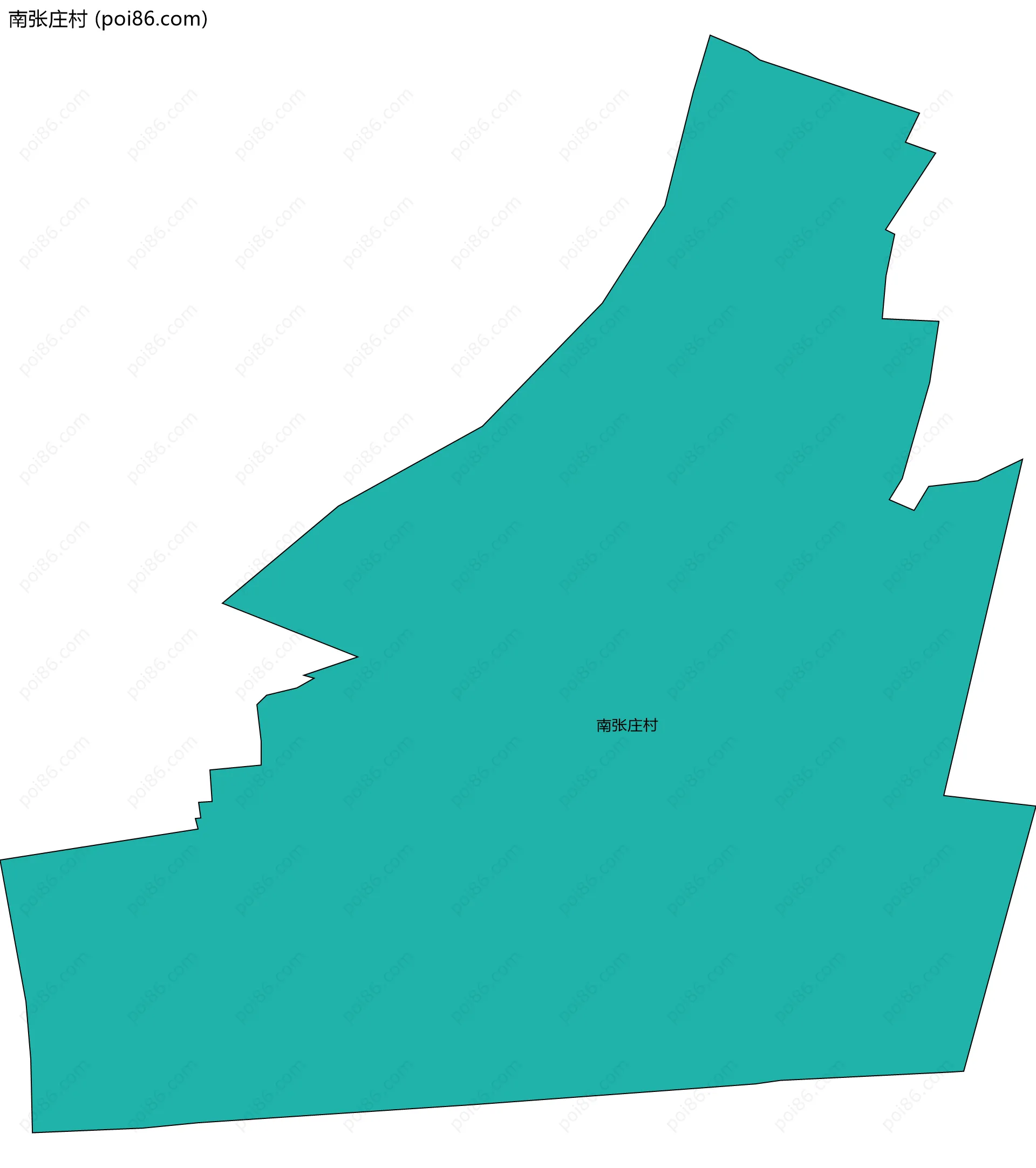 南张庄村边界地图
