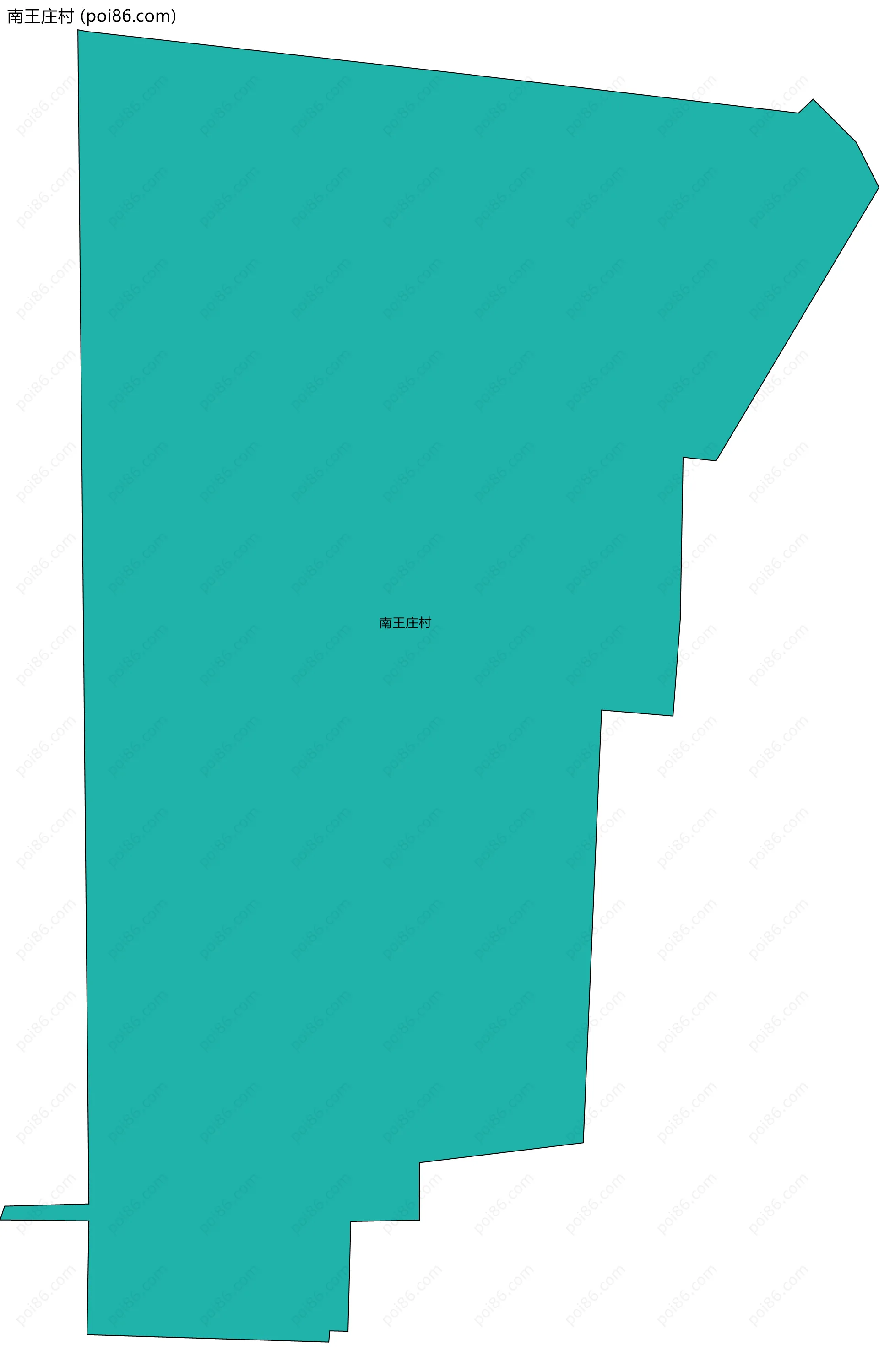 南王庄村边界地图