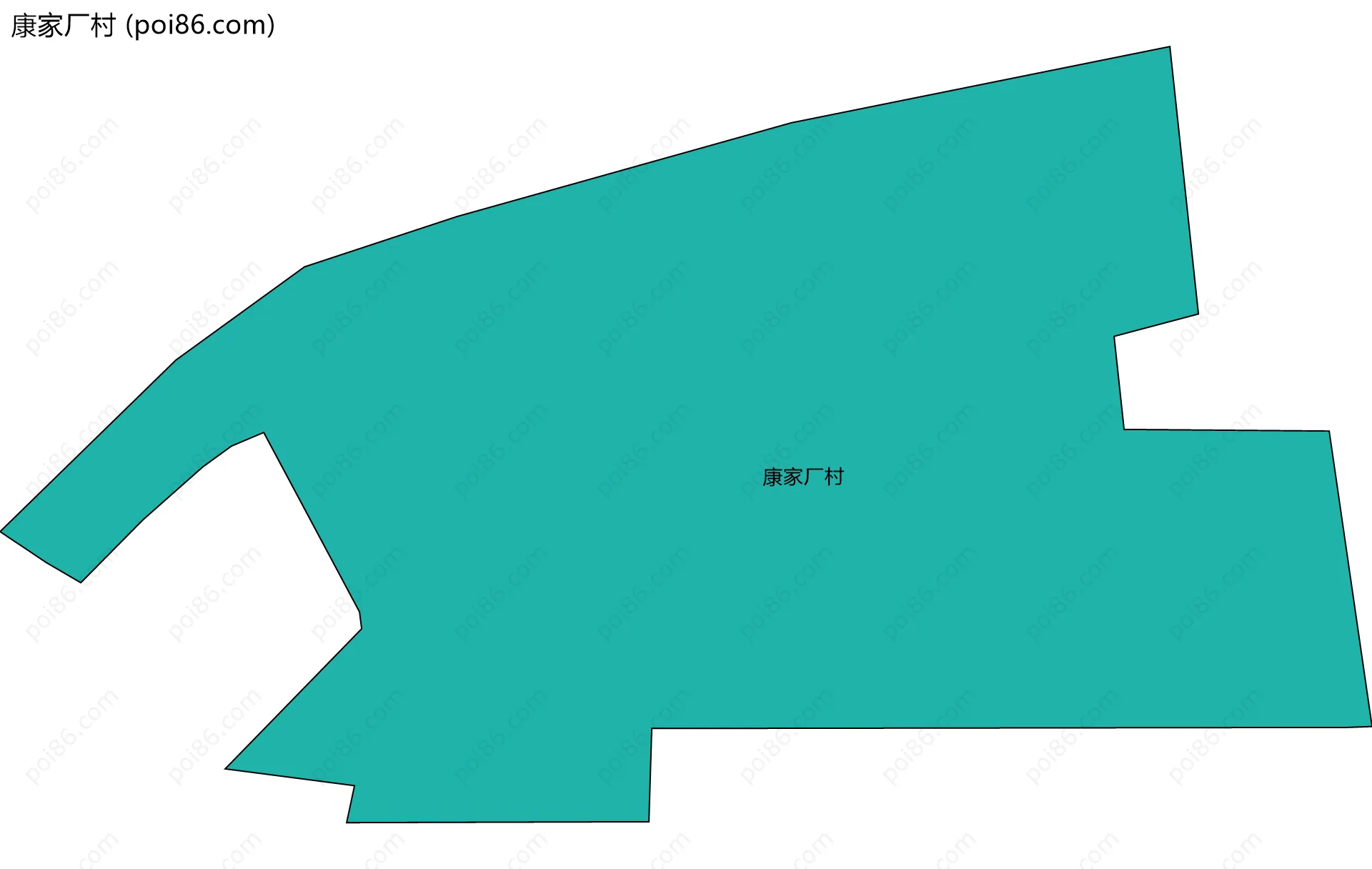 康家厂村边界地图
