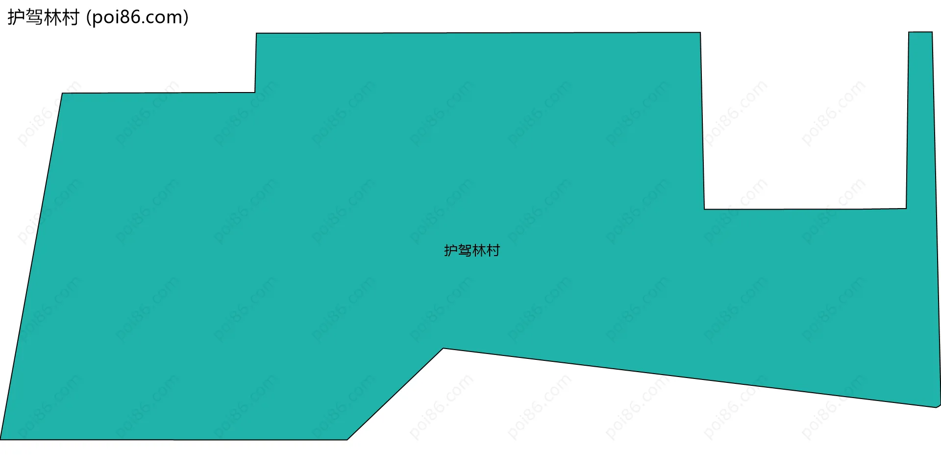 护驾林村边界地图