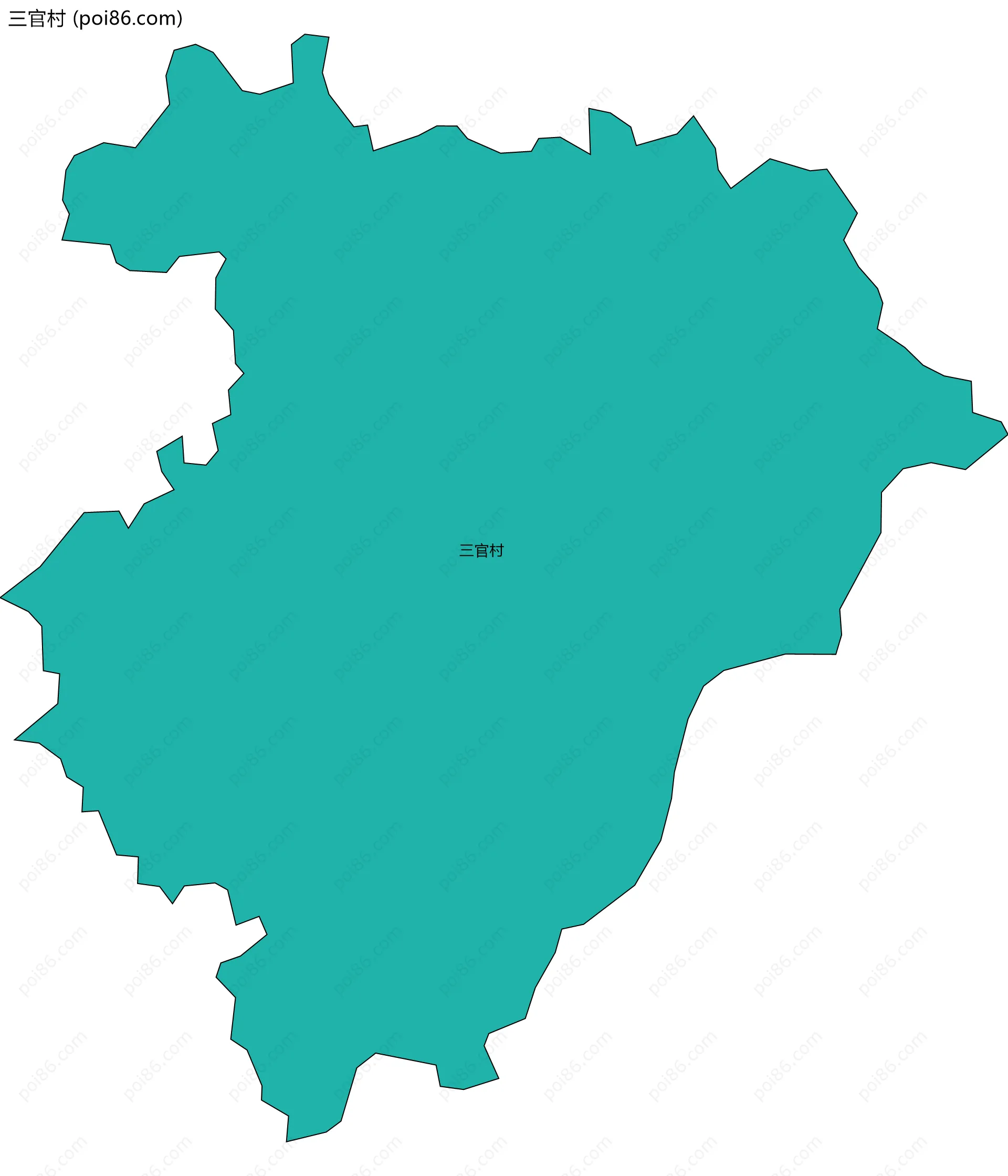 三官村边界地图