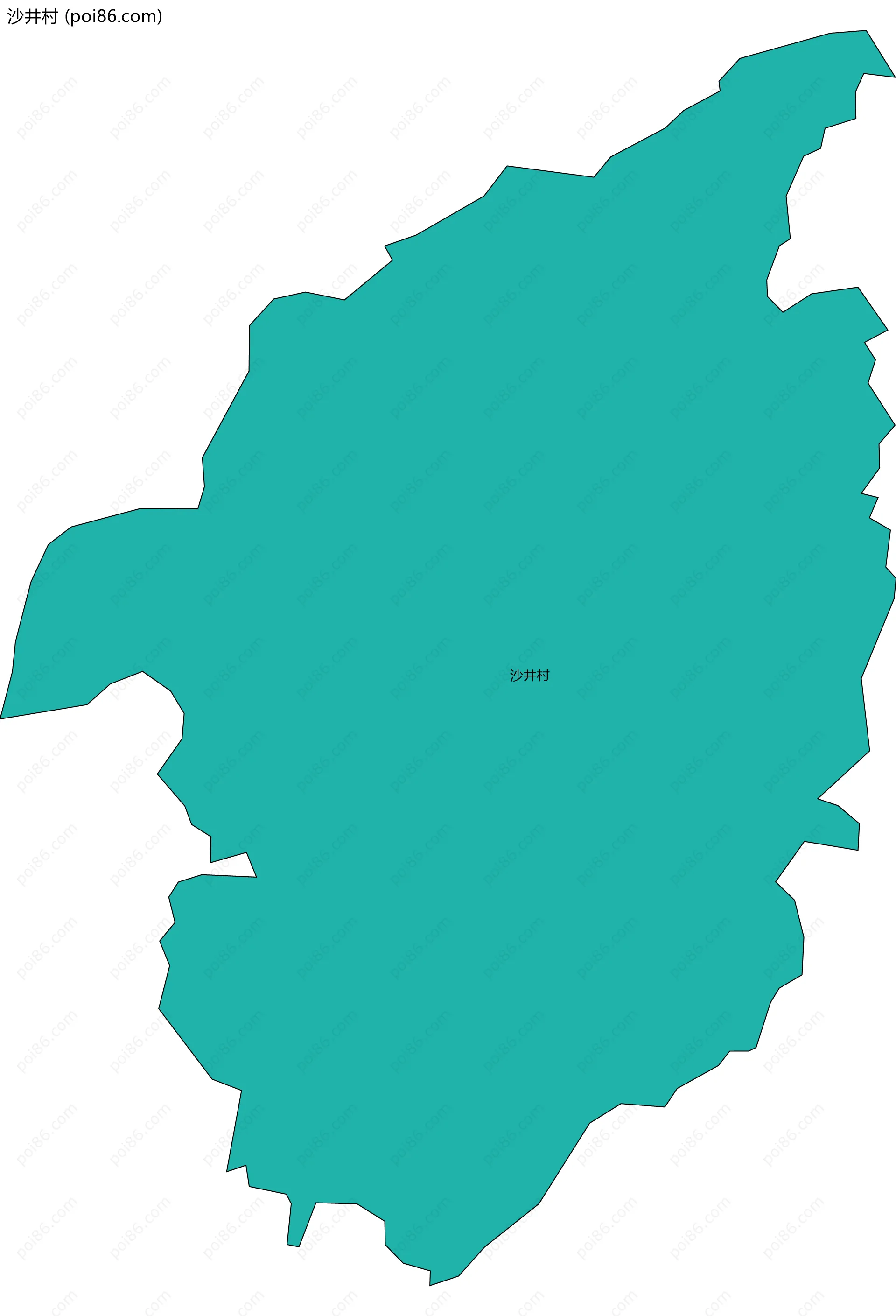 沙井村边界地图