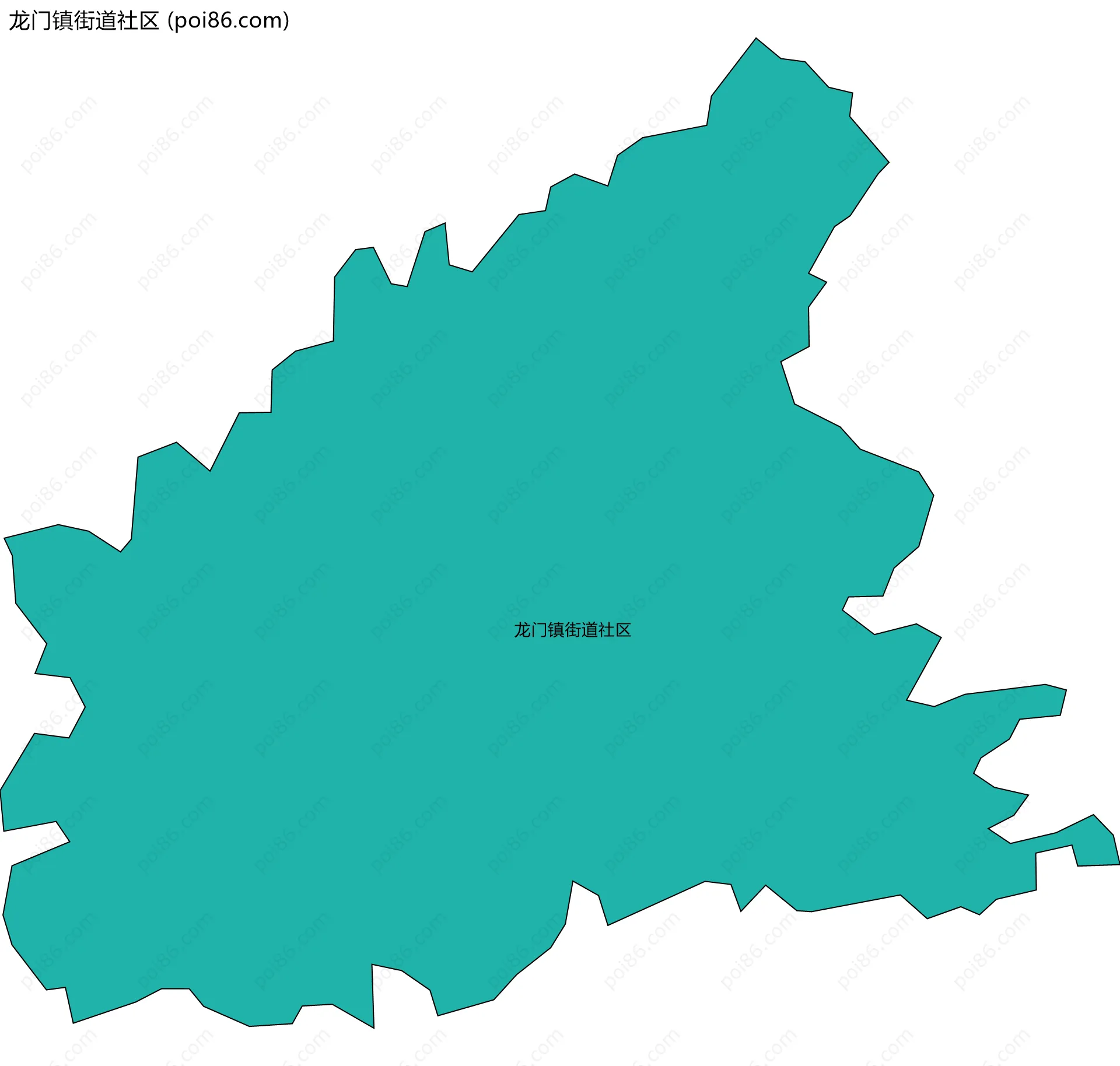 龙门镇街道社区边界地图