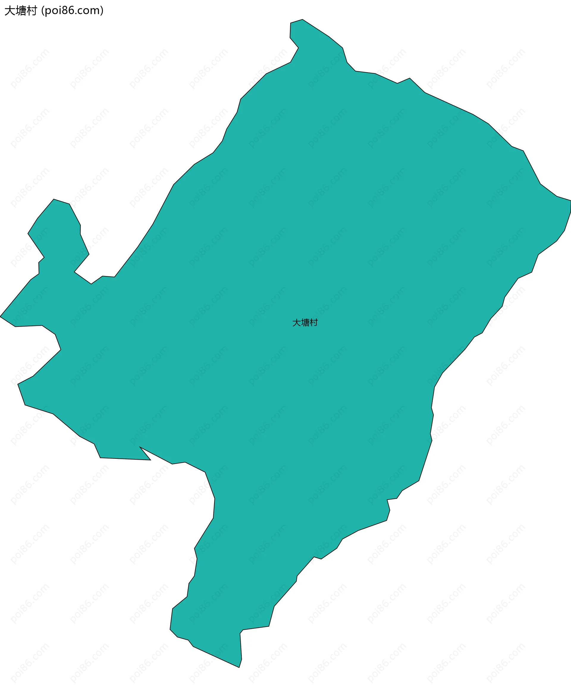 大塘村边界地图