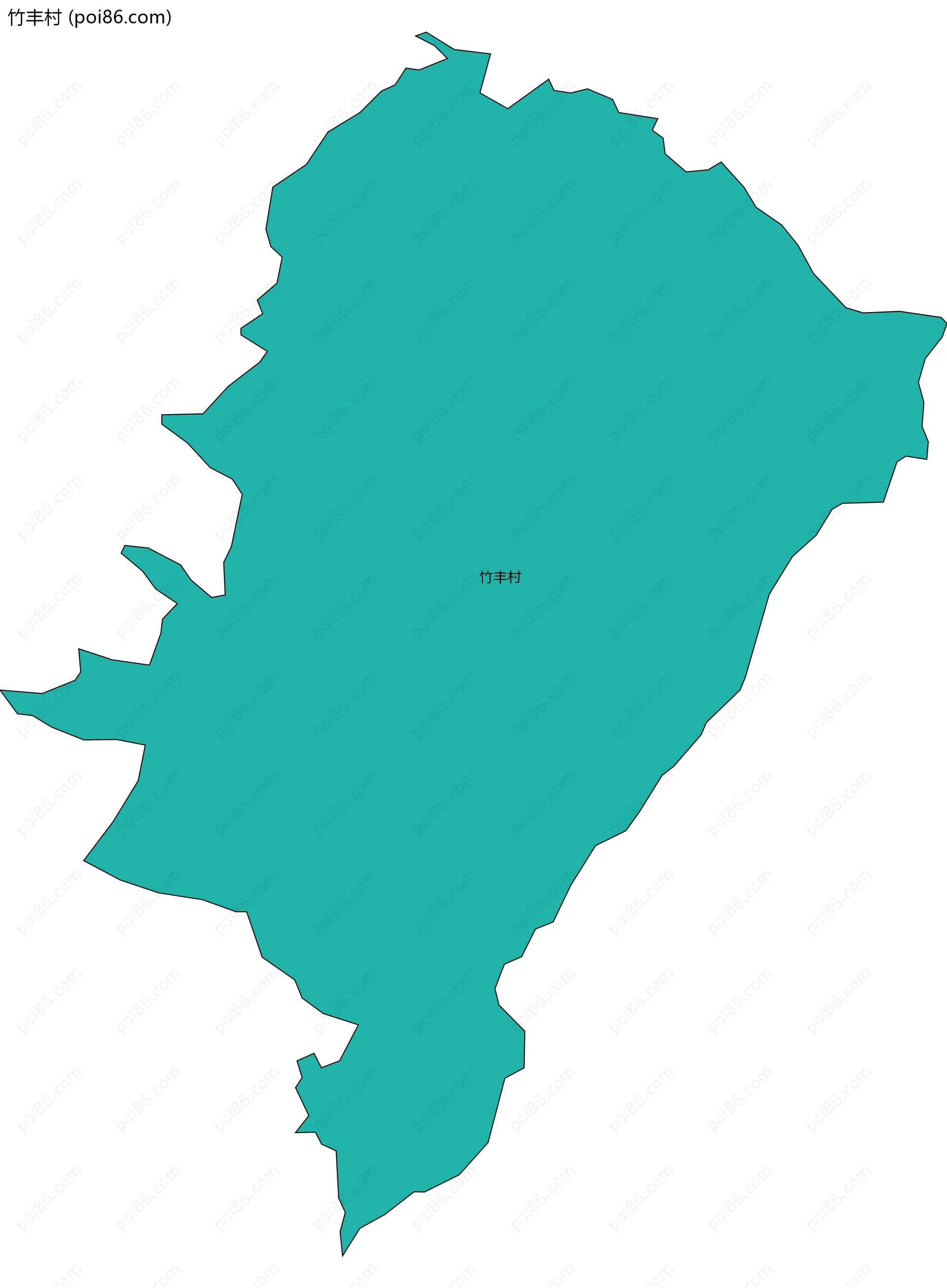 竹丰村边界地图