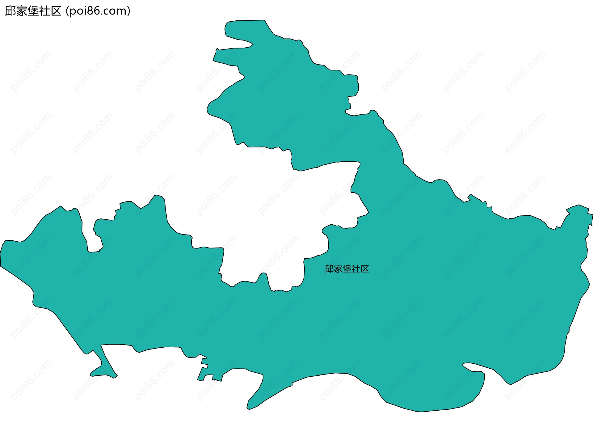 邱家堡社区边界地图