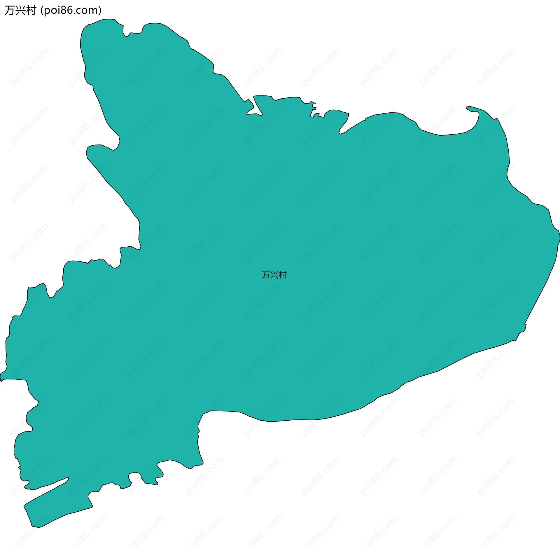 万兴村边界地图