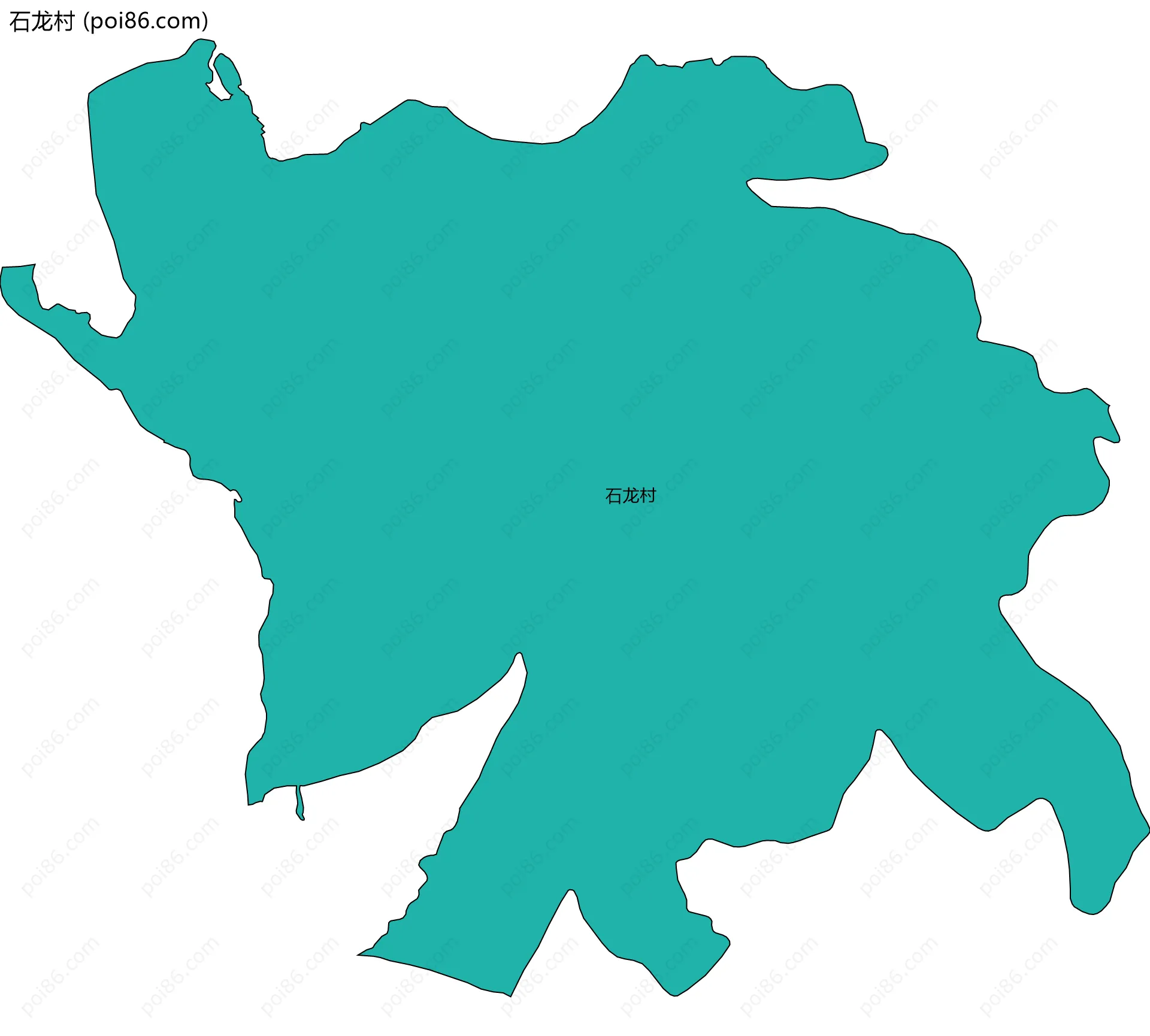 石龙村边界地图