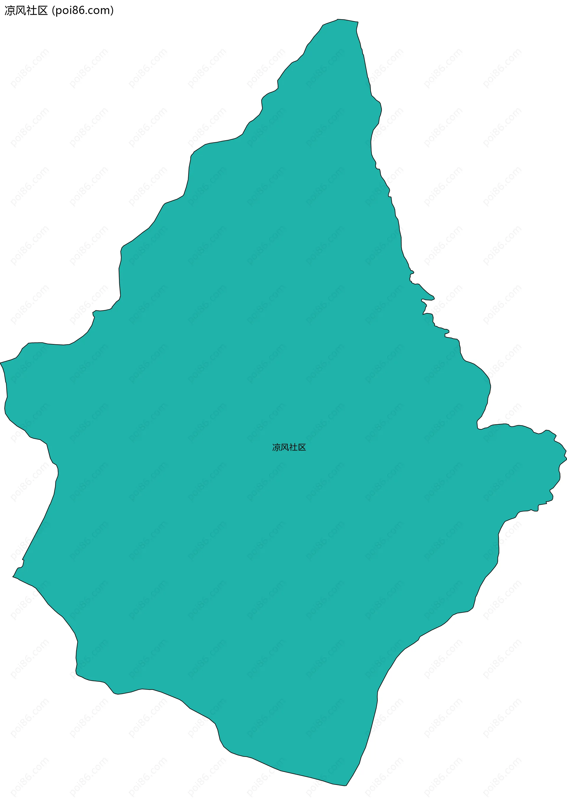 凉风社区边界地图