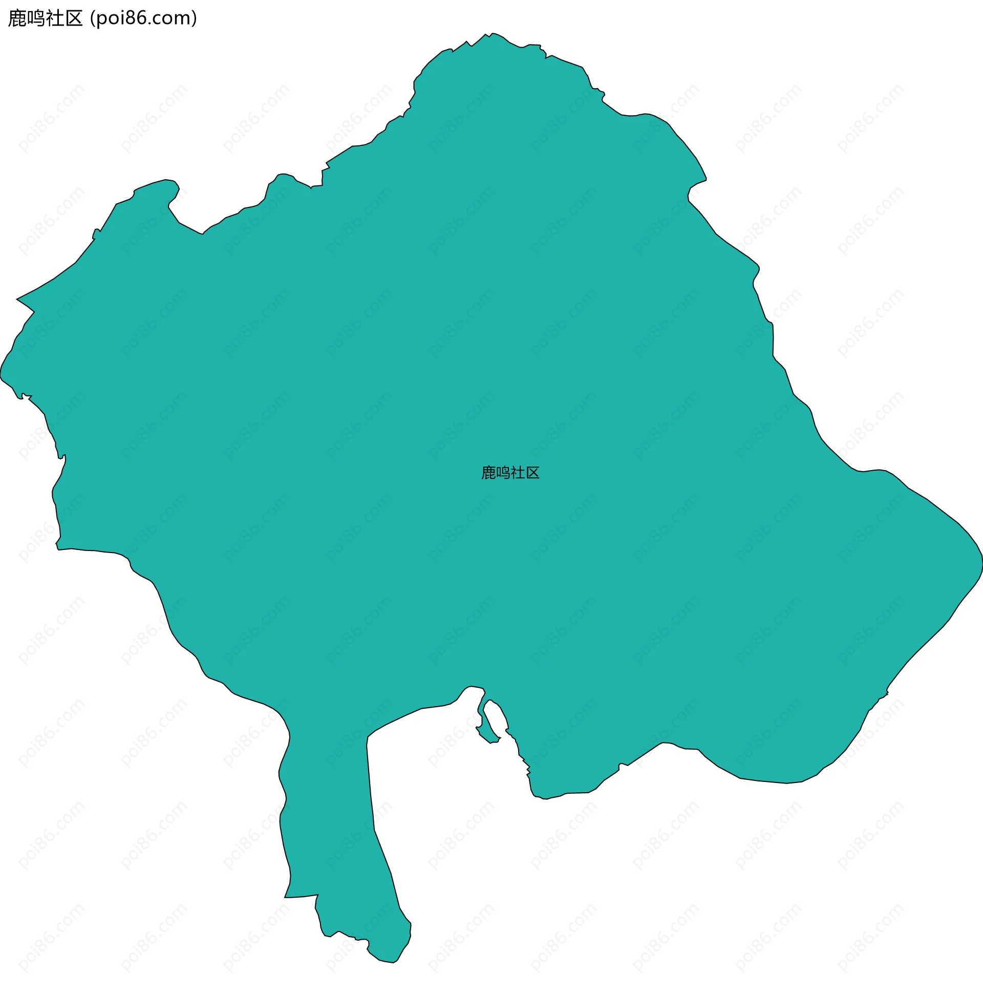 鹿鸣社区边界地图