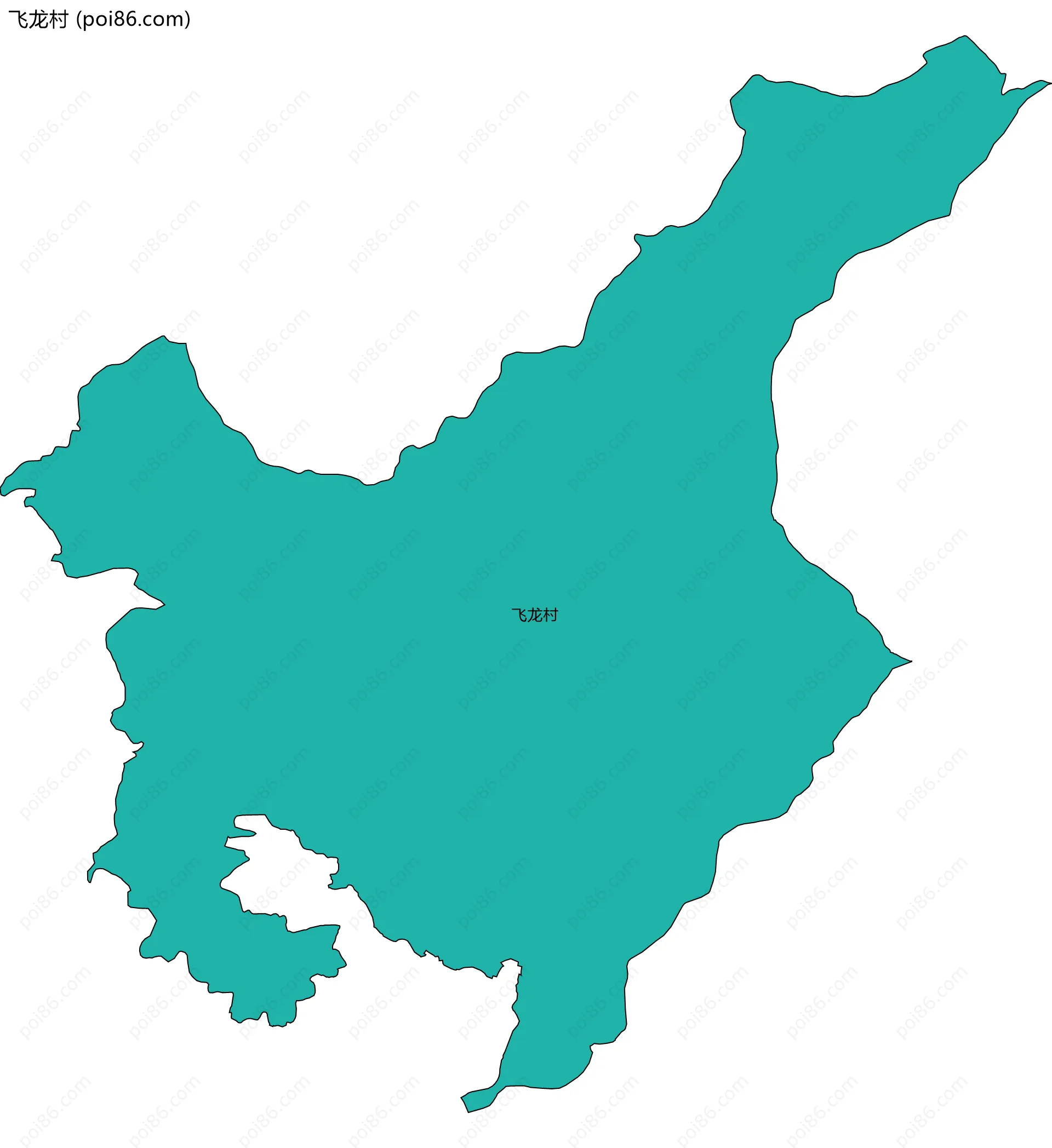 飞龙村边界地图