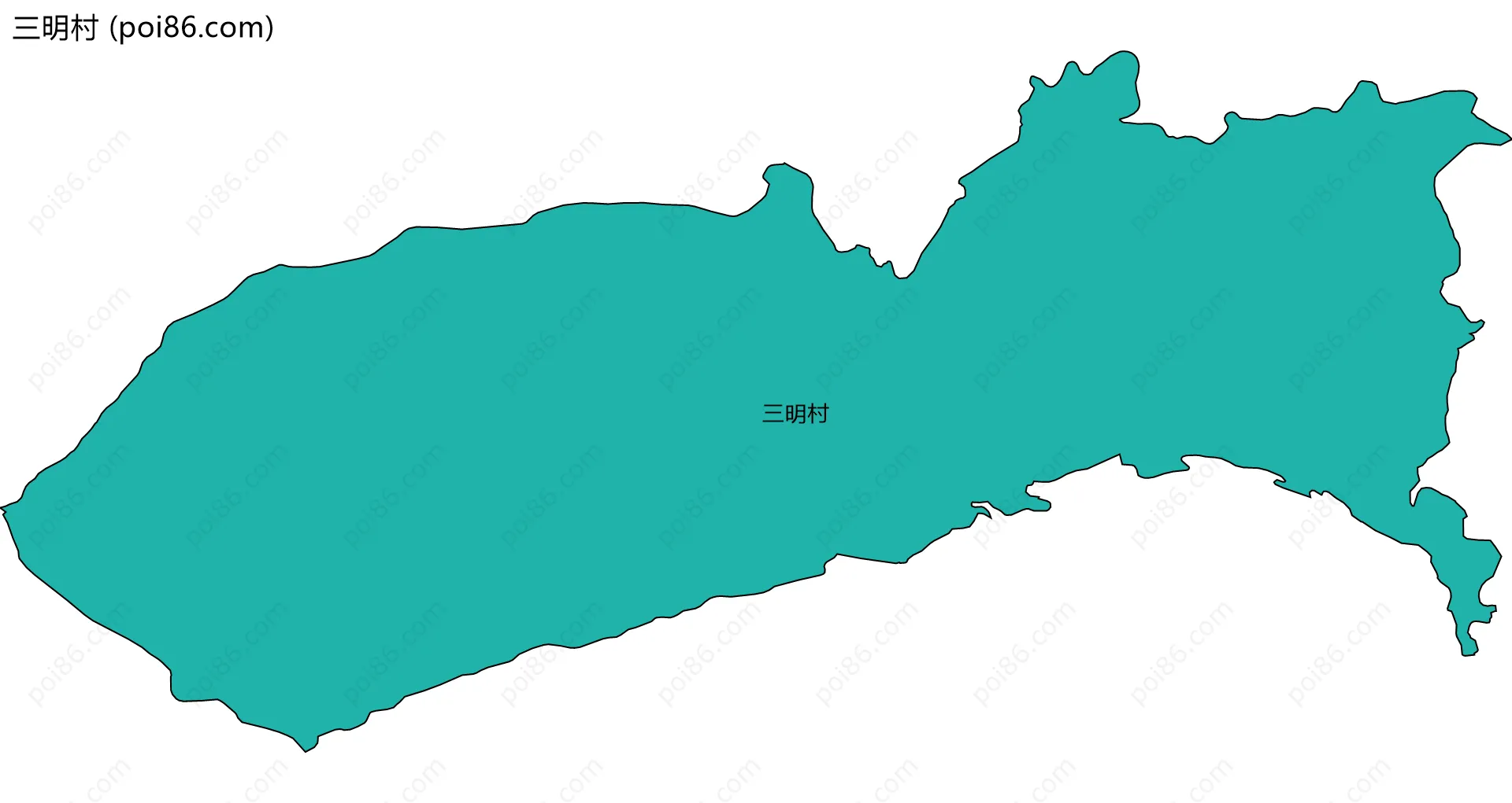 三明村边界地图