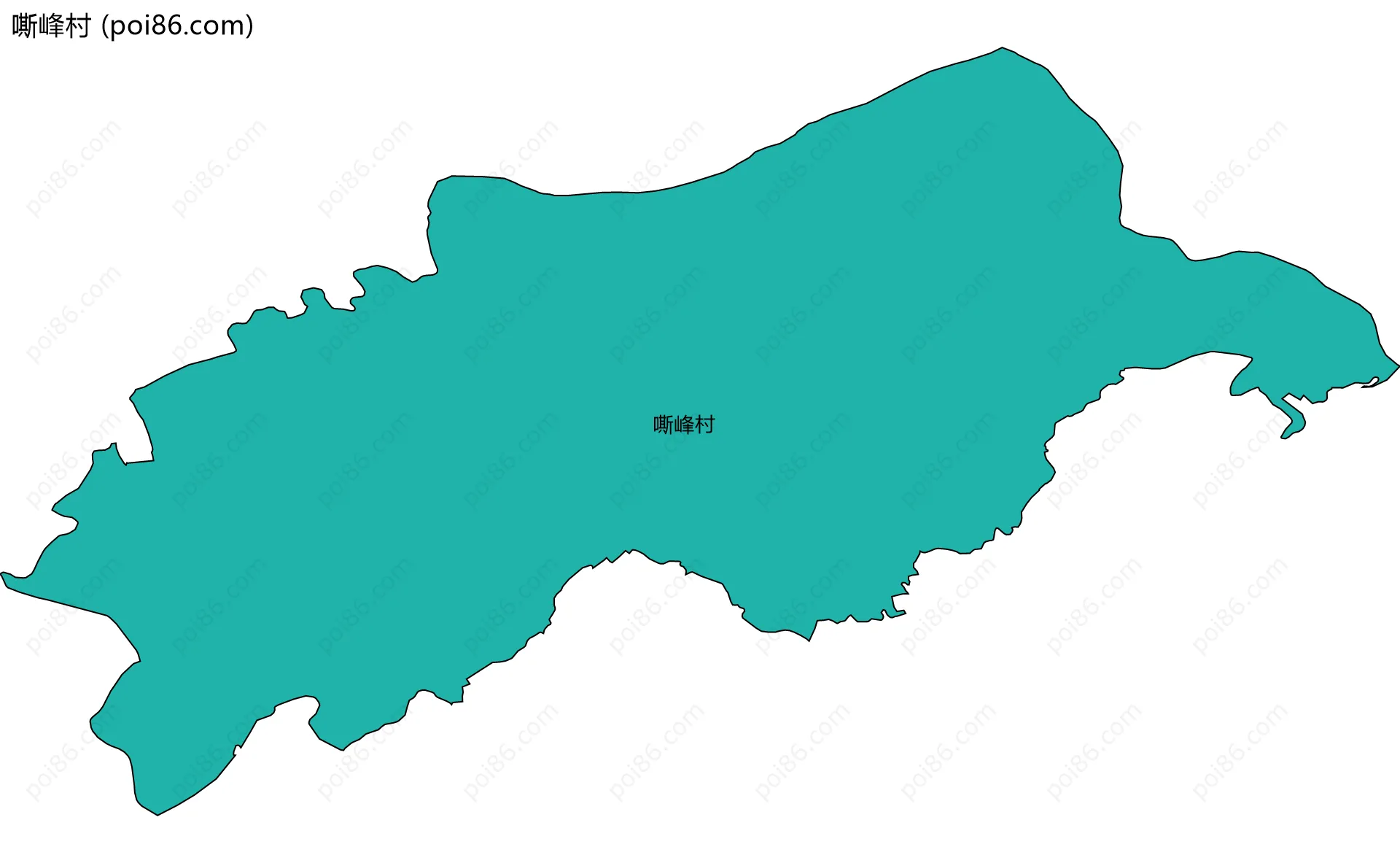 嘶峰村边界地图