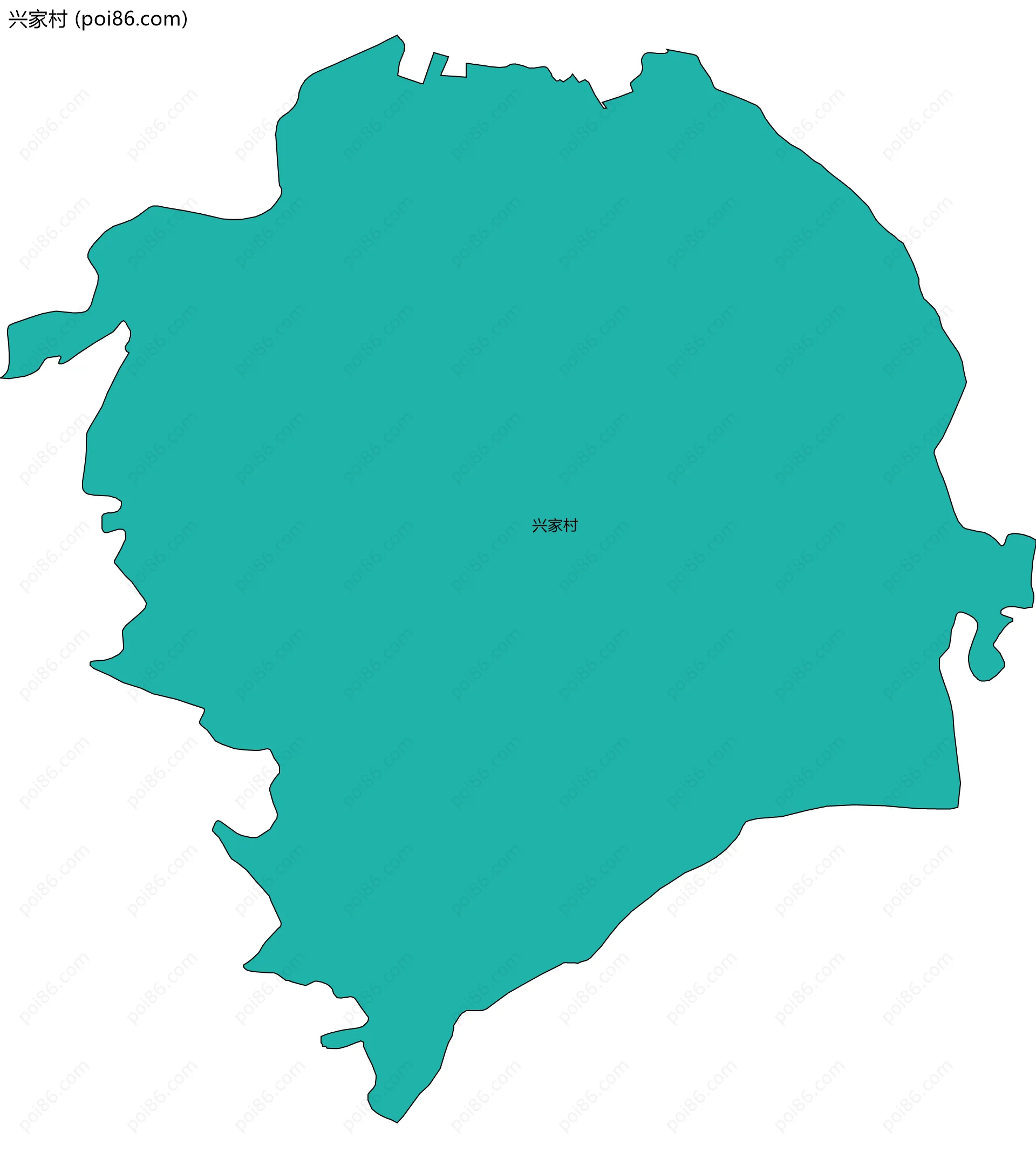 兴家村边界地图