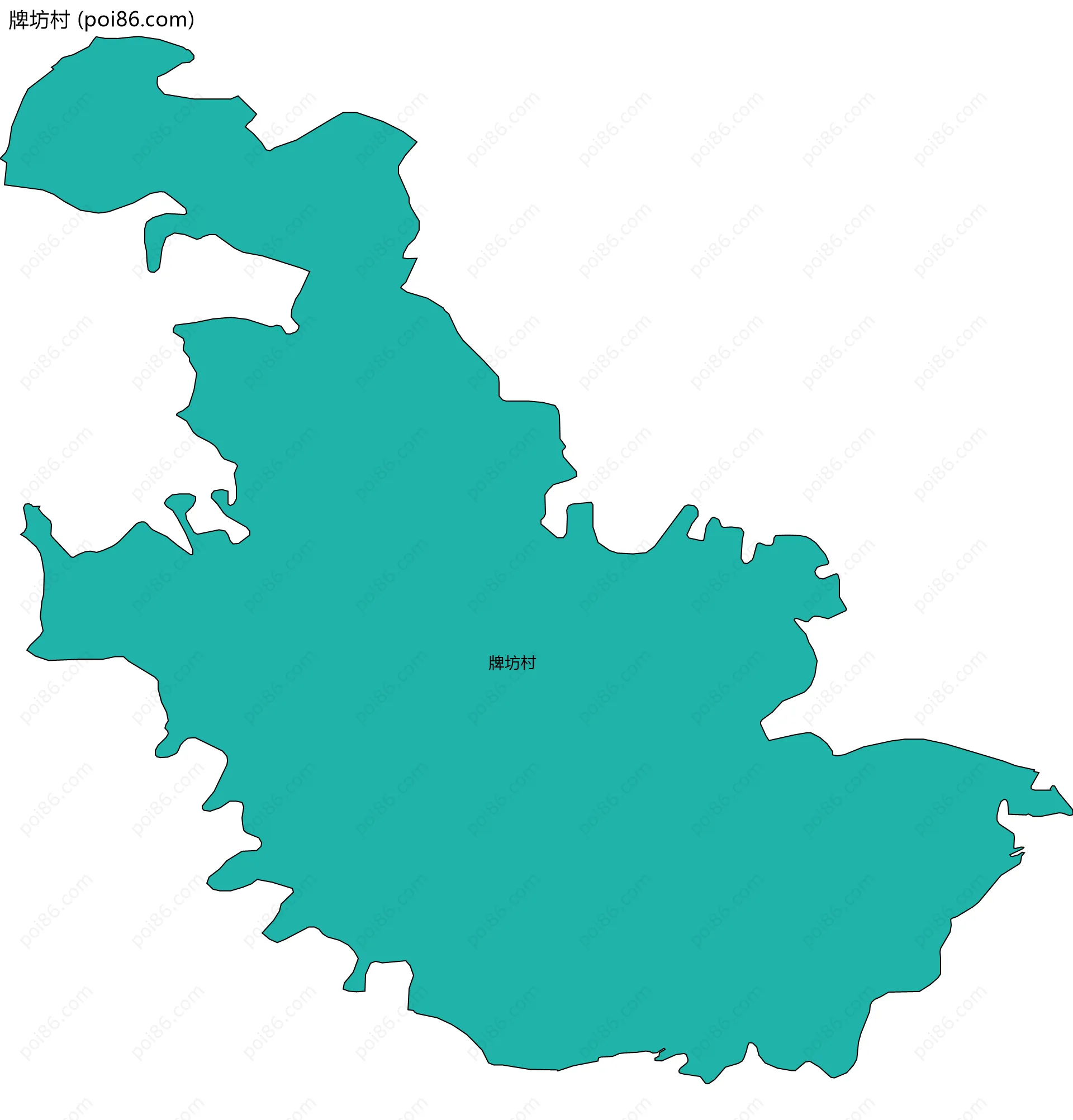 牌坊村边界地图