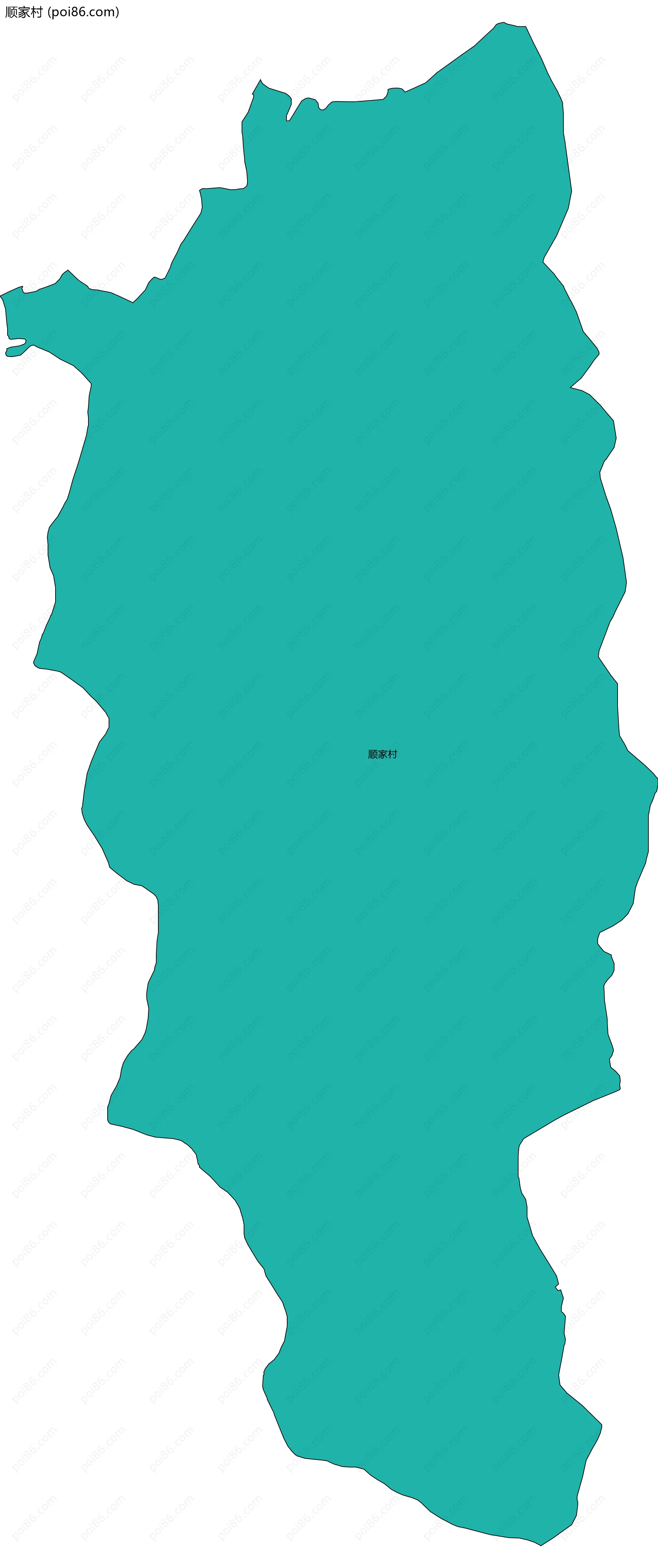 顺家村边界地图