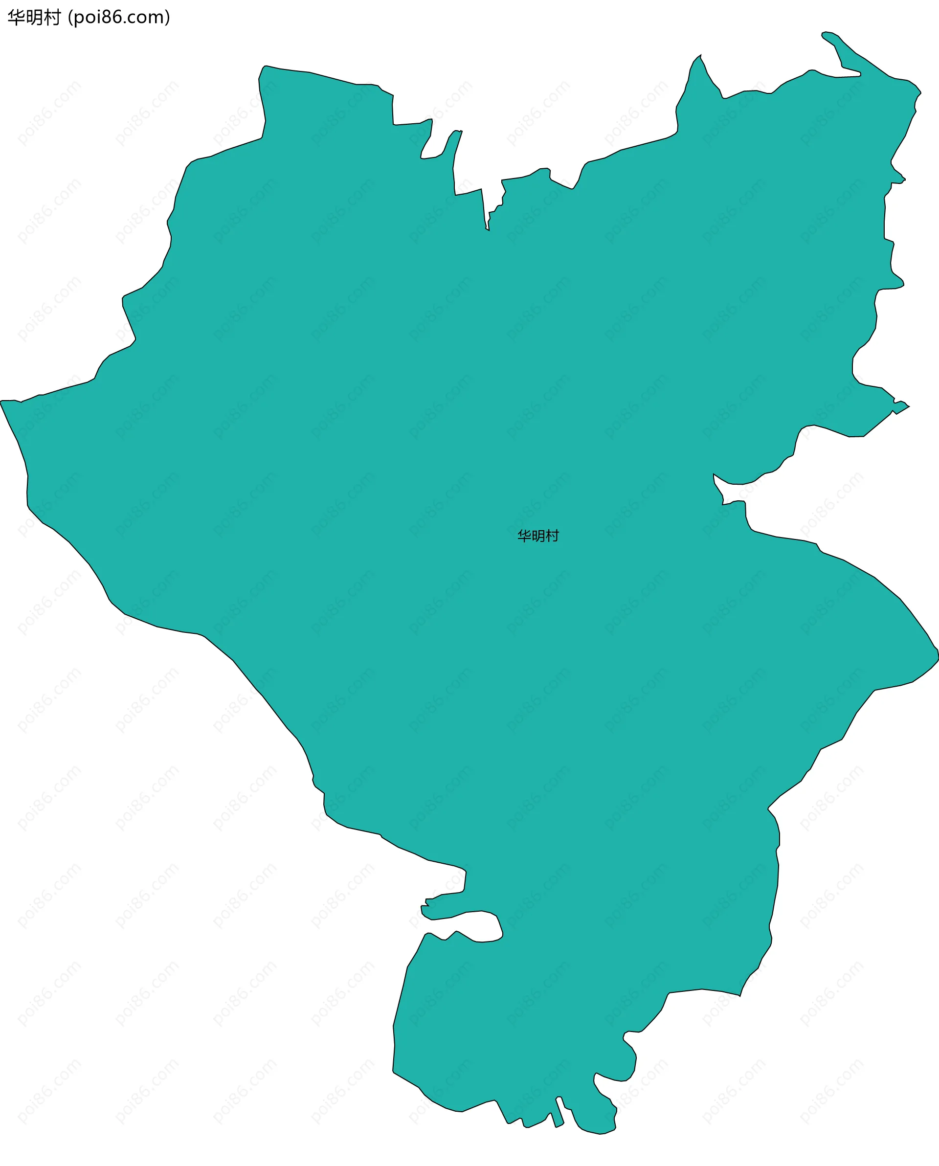 华明村边界地图