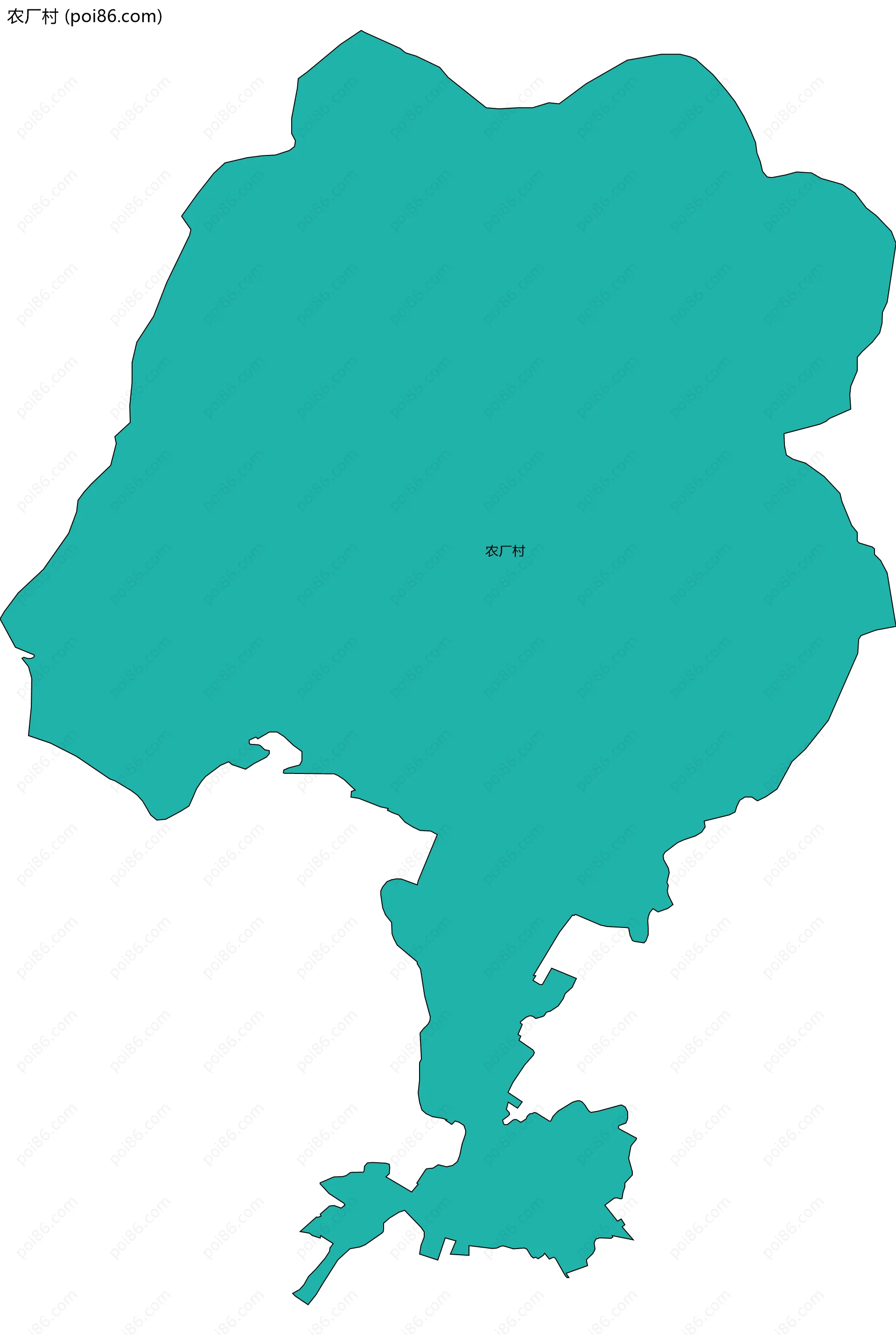 农厂村边界地图