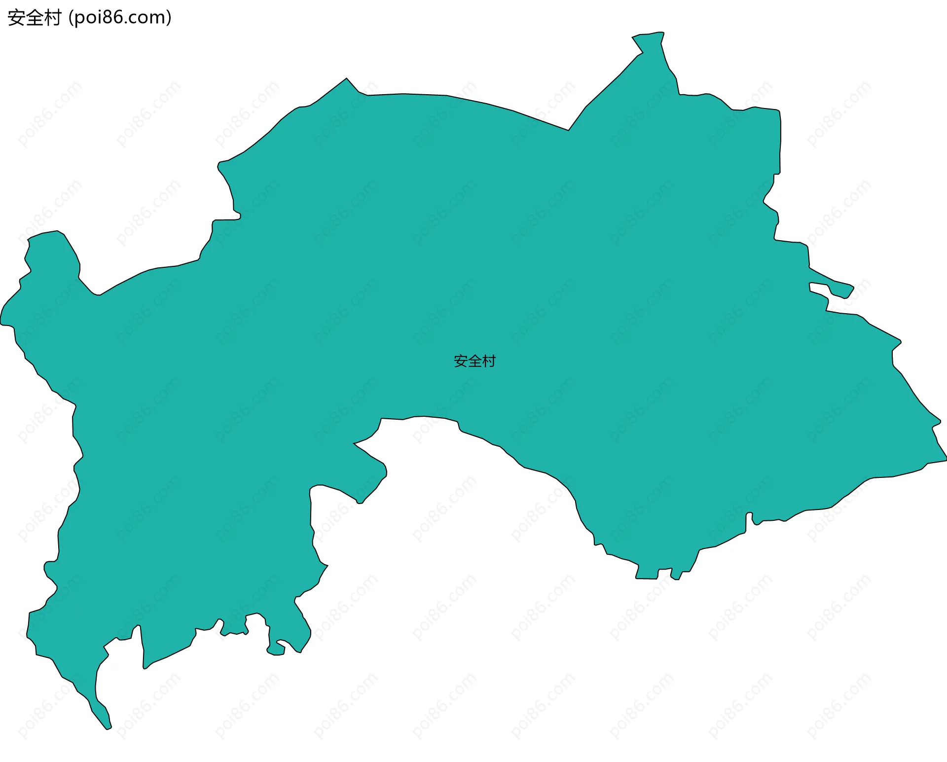 安全村边界地图