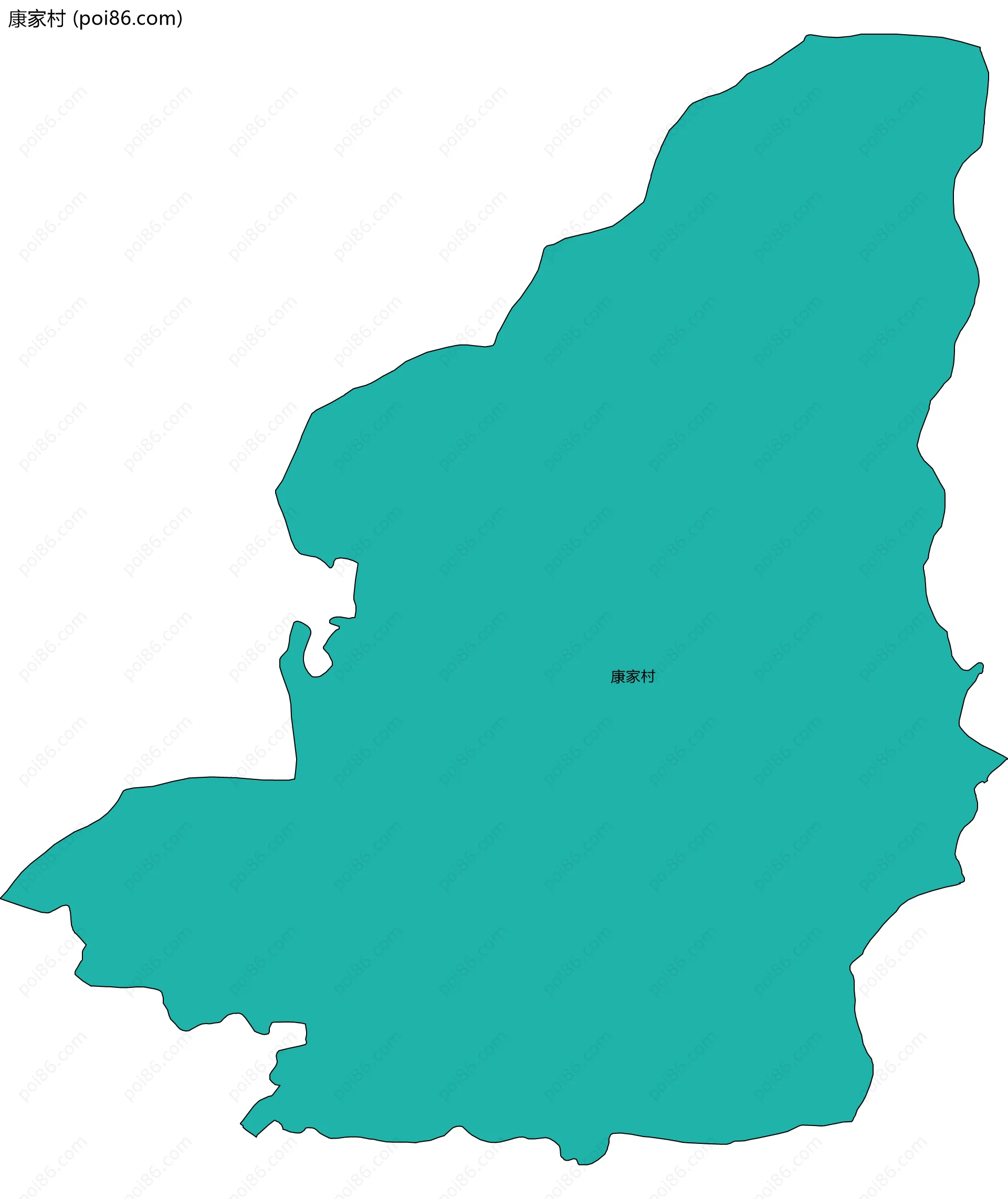康家村边界地图