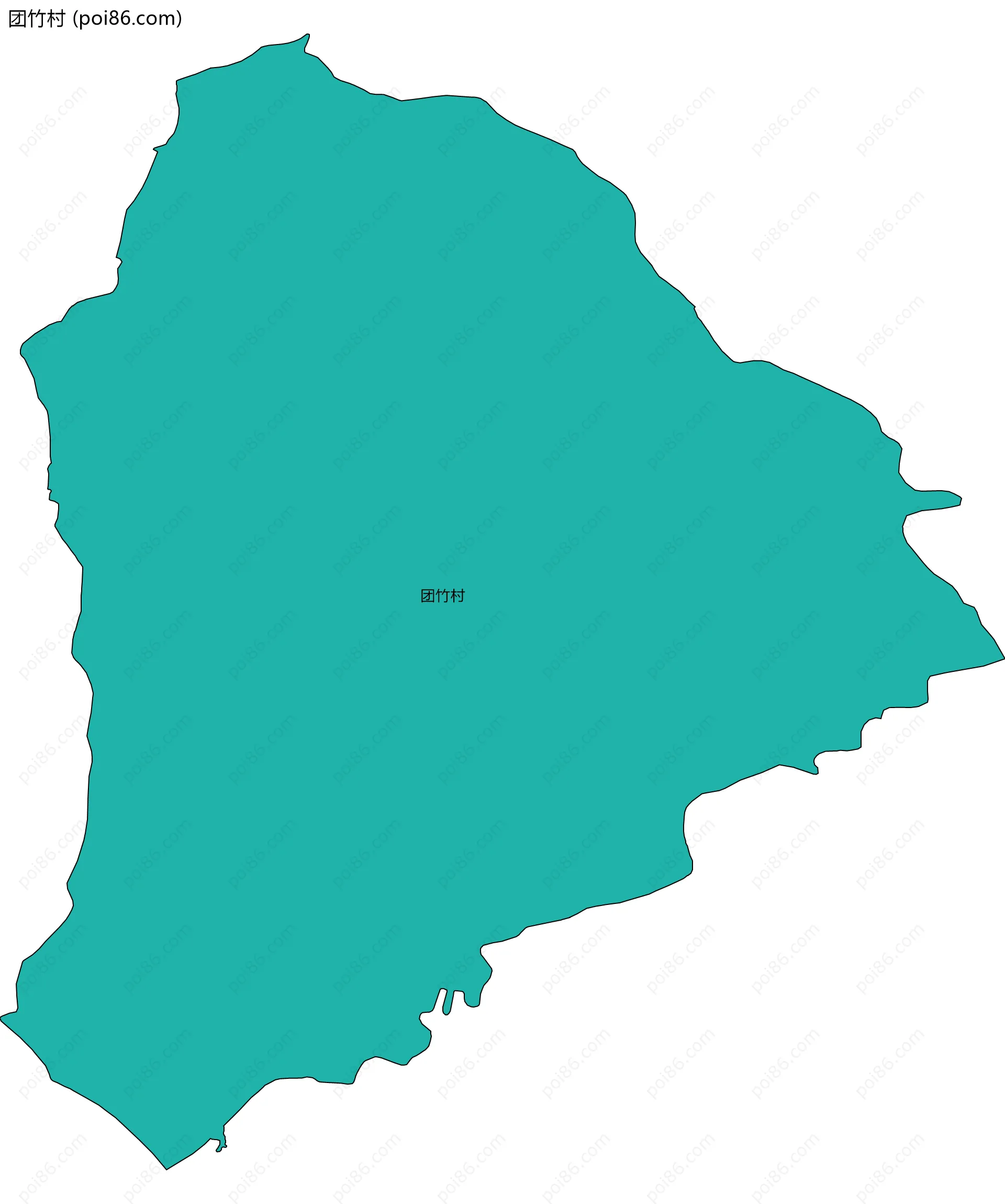团竹村边界地图