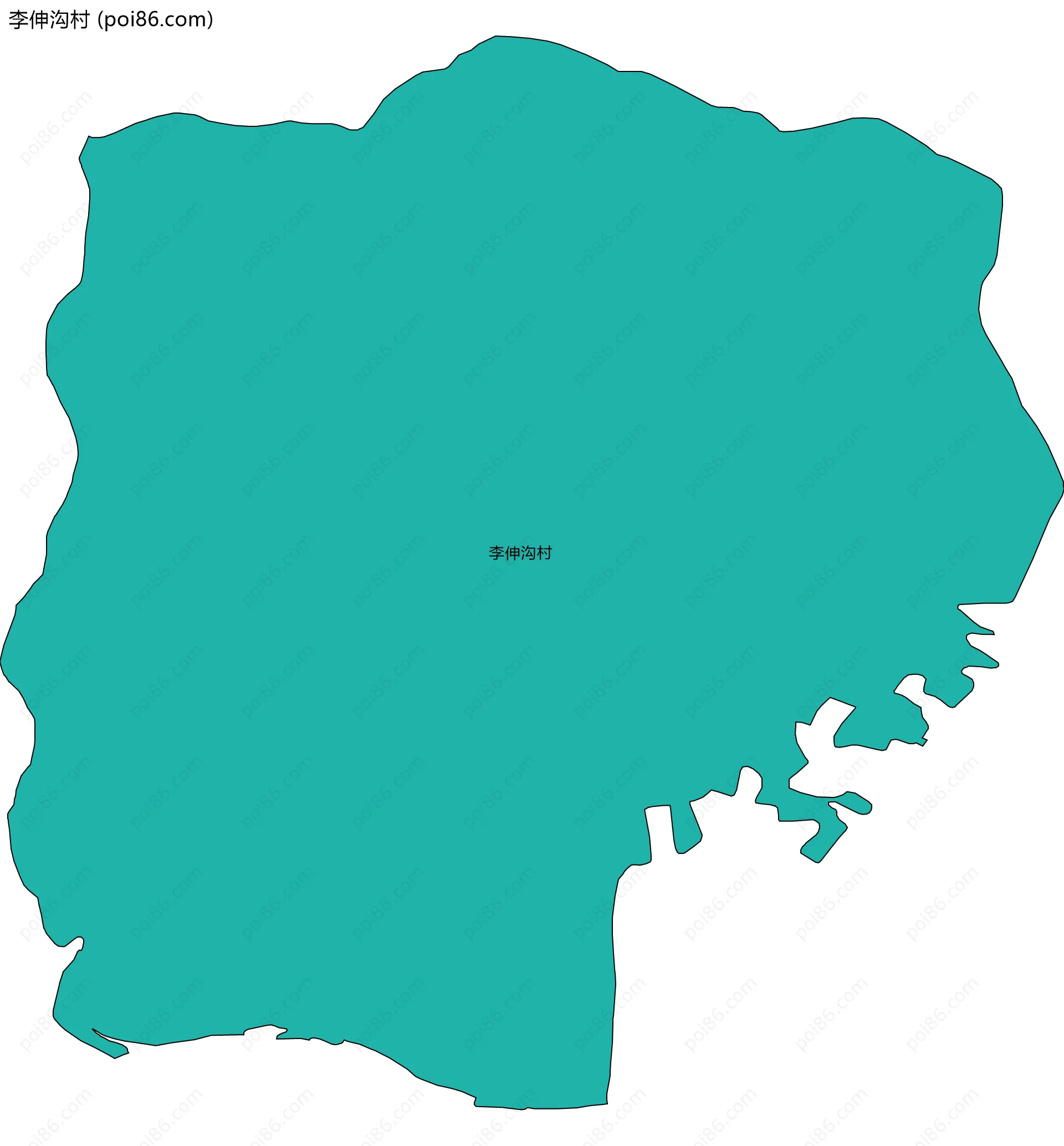 李伸沟村边界地图