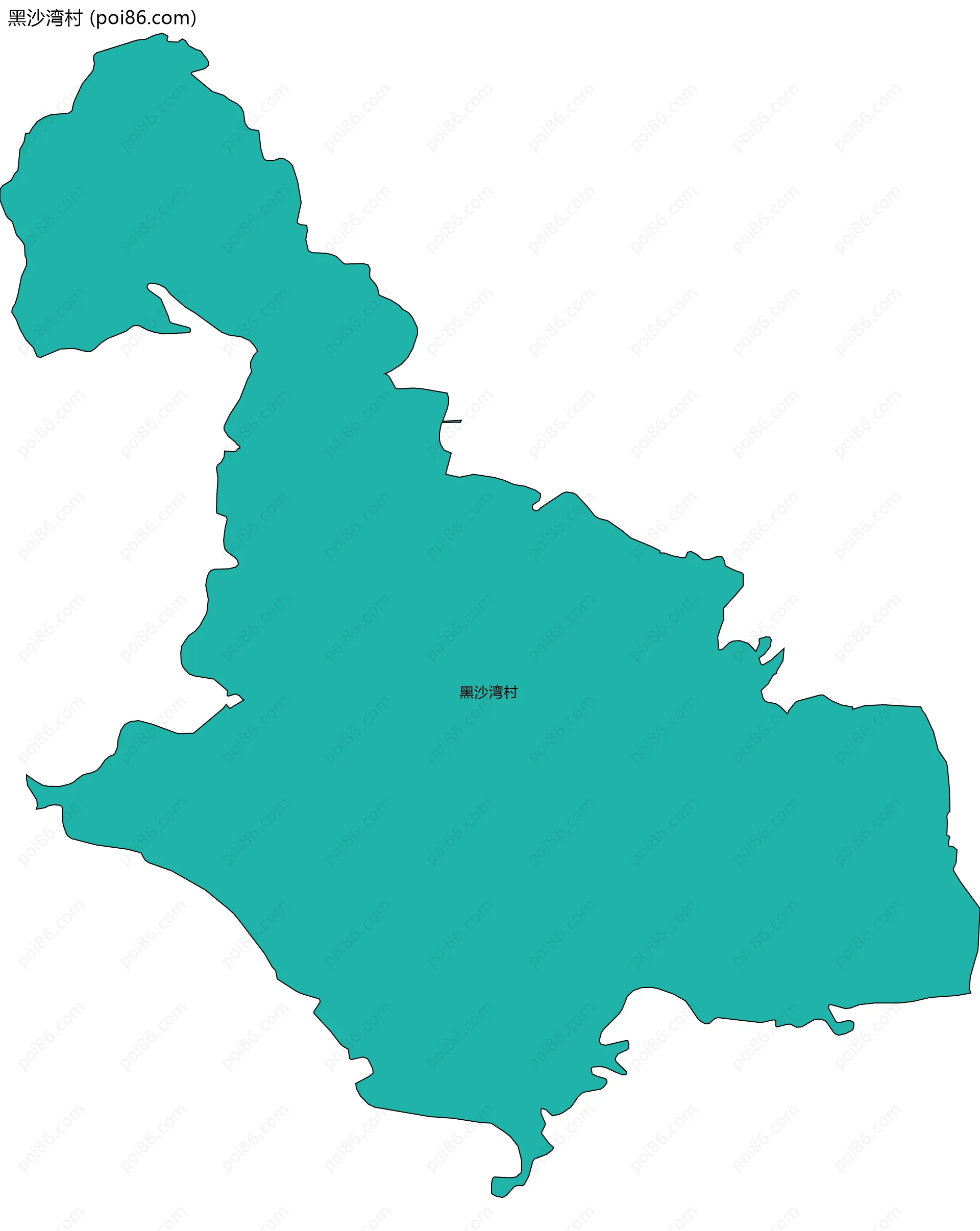 黑沙湾村边界地图